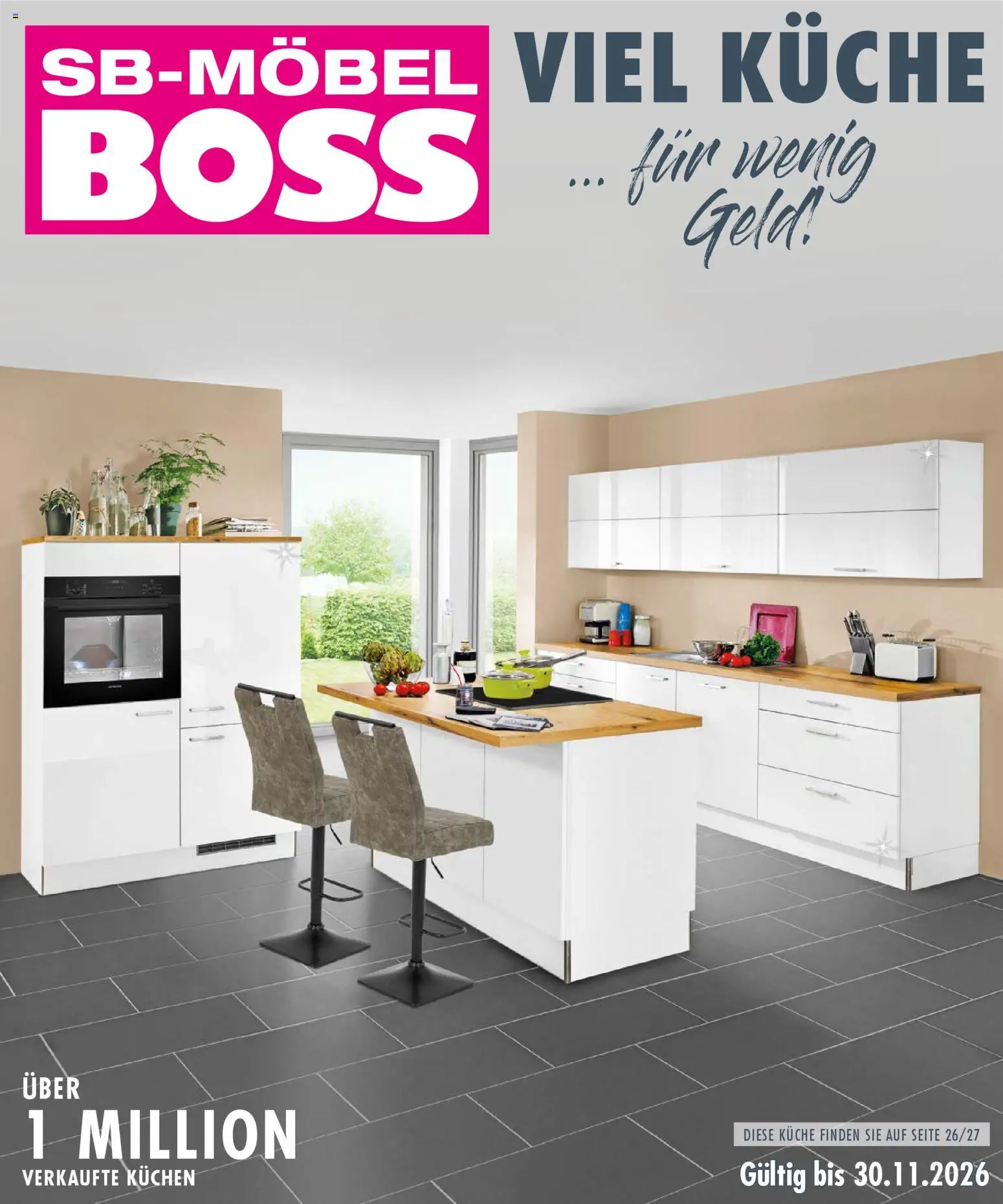 SB Möbel Boss Küchenkatalog 2026 – gültig ab 09.04.2026 | Seite: 1 | Produkte: Küche, Kuchen