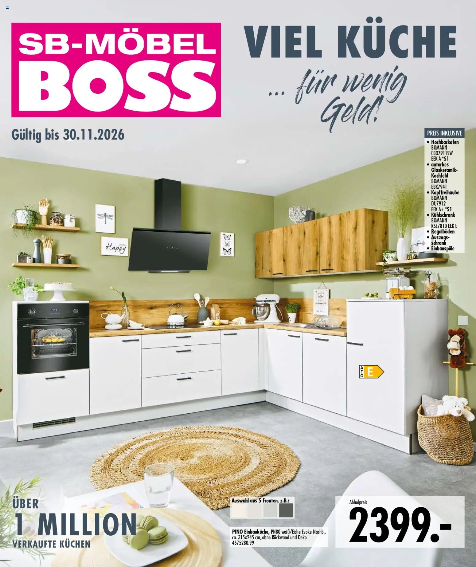 SB Möbel Boss Küchenkatalog 2026 – gültig ab 09.04.2026 | Seite: 1 | Produkte: Küche, Kuchen