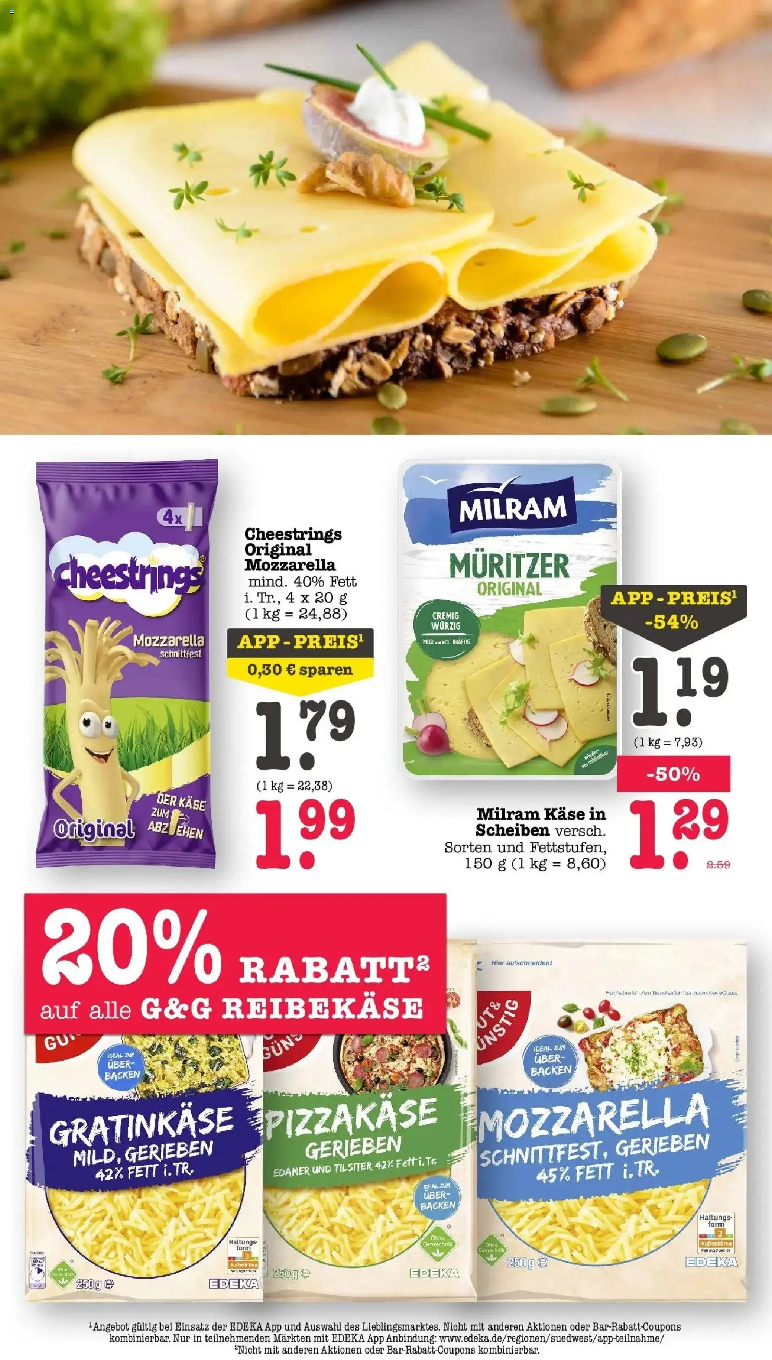 E center Prospekt Mainz-Weisenau (ab 26.10.2026) zum Blättern | Seite: 26 | Produkte: Käse, Mozzarella, Edamer, Reibekase