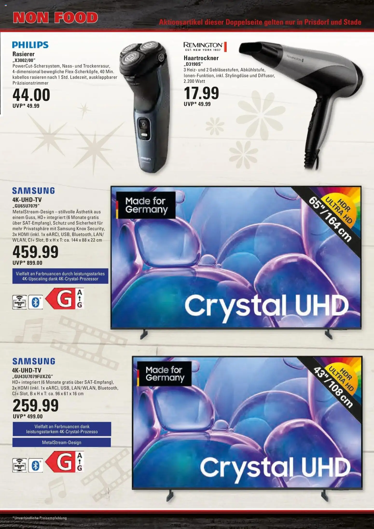 Marktkauf Prospekt Prisdorf (ab 10.08.2026) » Angebote online | Seite: 17 | Produkte: Philips, Rasierer, Haartrockner, Samsung