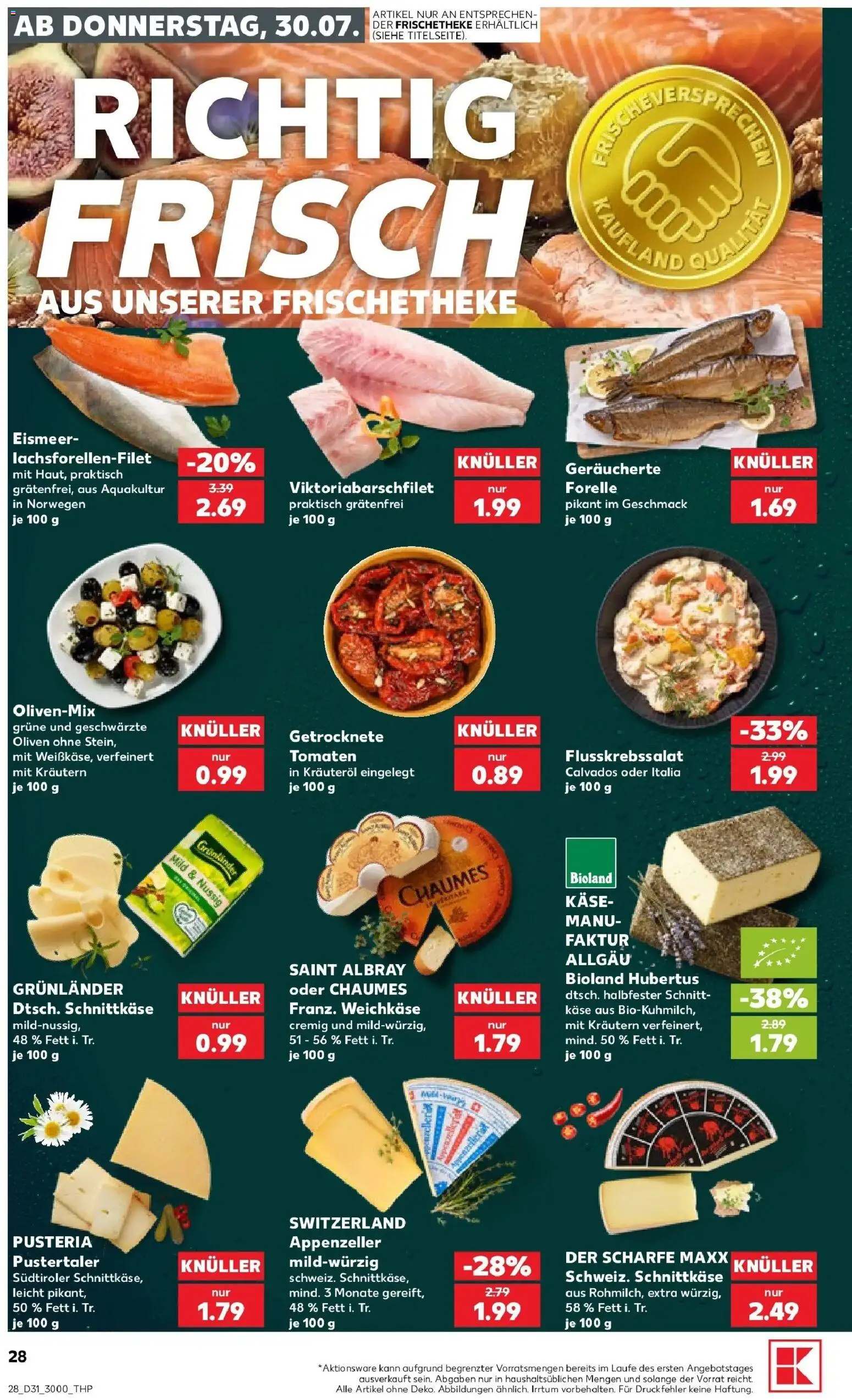 Kaufland Prospekt Heilbronn – gültig ab 27.07.2026 | Seite: 37 | Produkte: Käse, Tomaten, Grunlander