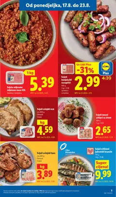 Svježi očišćeni jadranski brancin, 720 g - Pregled kataloga iz trgovine Lidl, vrijedi od 17.08.2026 | Stranica: 3 | Proizvodi: Svinjski kare, Meso, Junetina, Ćevapčići
