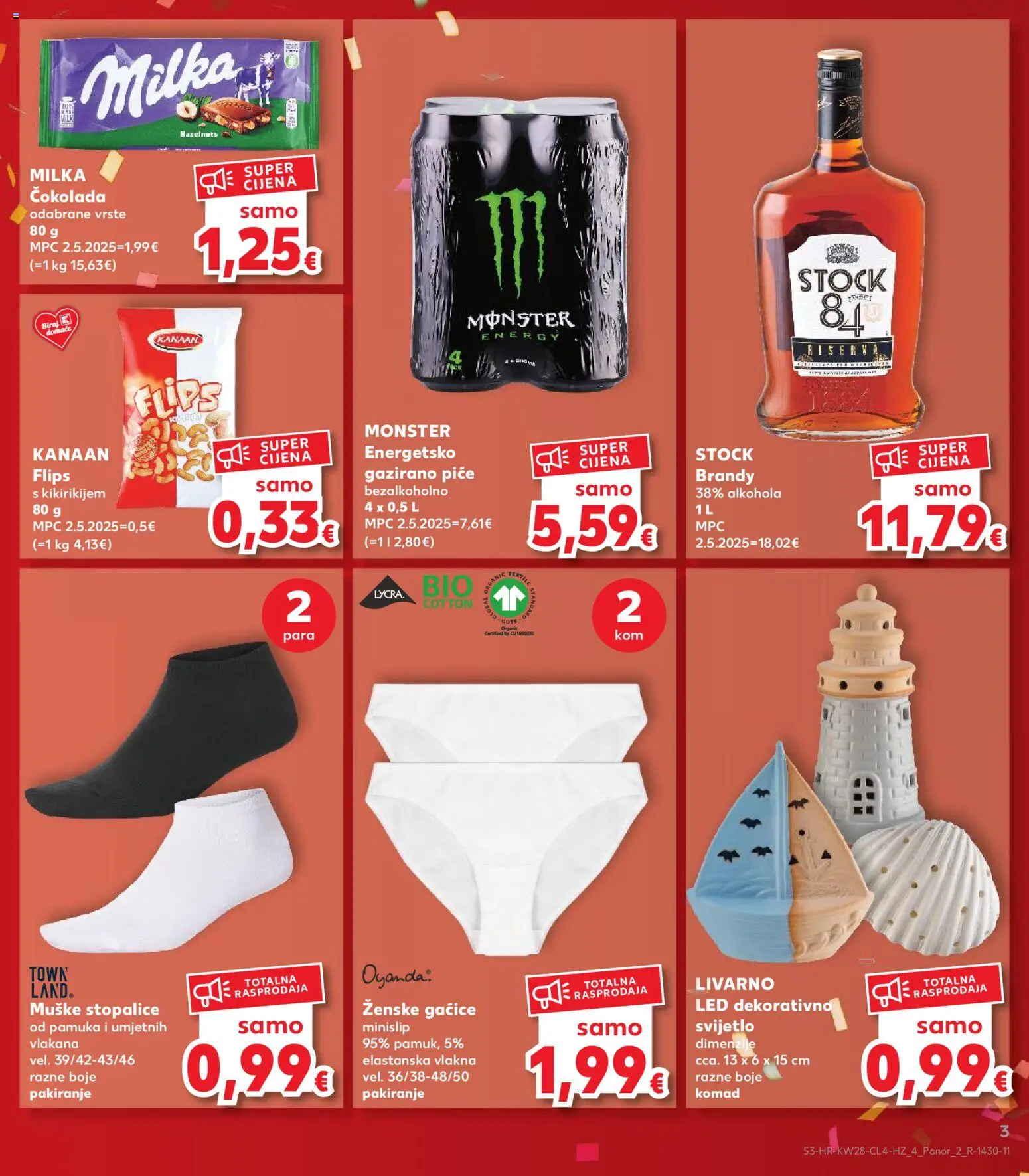 Kaufland katalog | vrijedi od 08.07.2026 | Stranica: 3 | Proizvodi: Flips, Čokolada, Gaćice, Milka