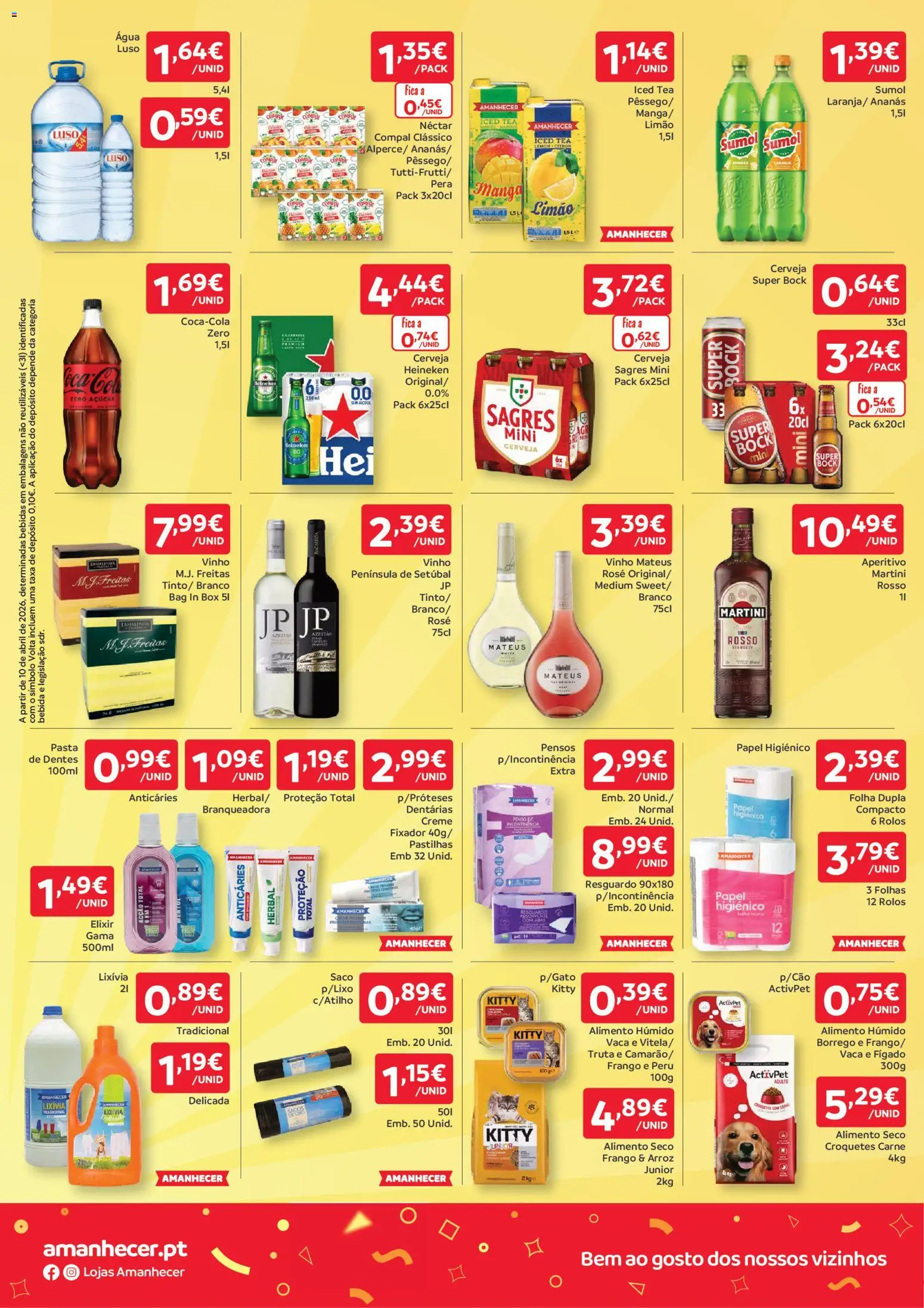 Amanhecer folheto │ válido de 04.06.2026 | Página: 4 | Produtos: Frango, Vinho, Açúcar, Fixador