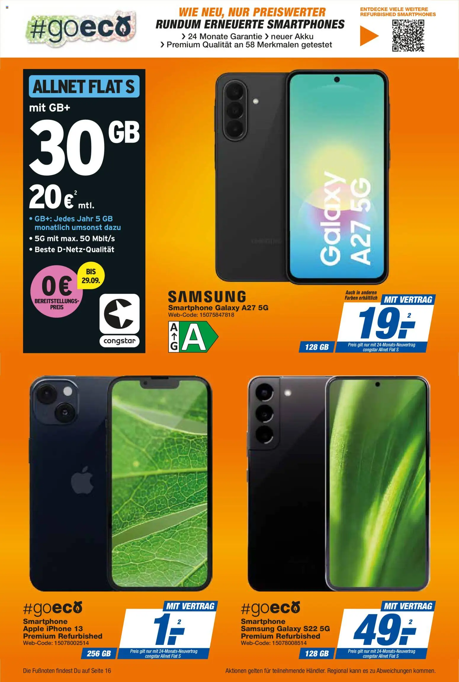 Expert Telekommunikations-Highlights im September – gültig ab 01.09.2026 | Seite: 12 | Produkte: Samsung, Smartphones, Apple, Smartphone