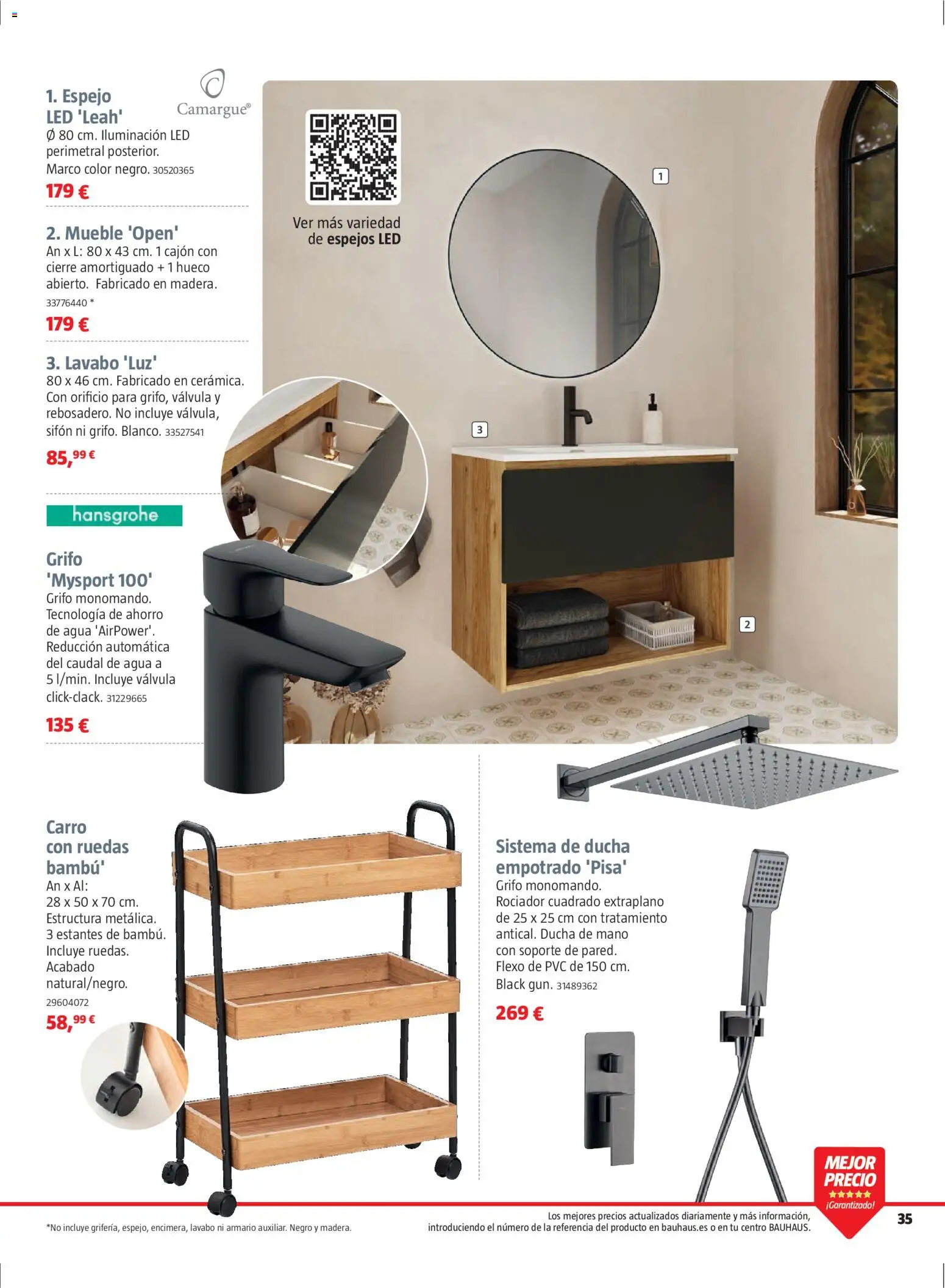 Bauhaus folleto Renueva │ válido desde el 02.03.2026 | Página: 35 | Productos: Marco, Armario, Lavabo, Espejo