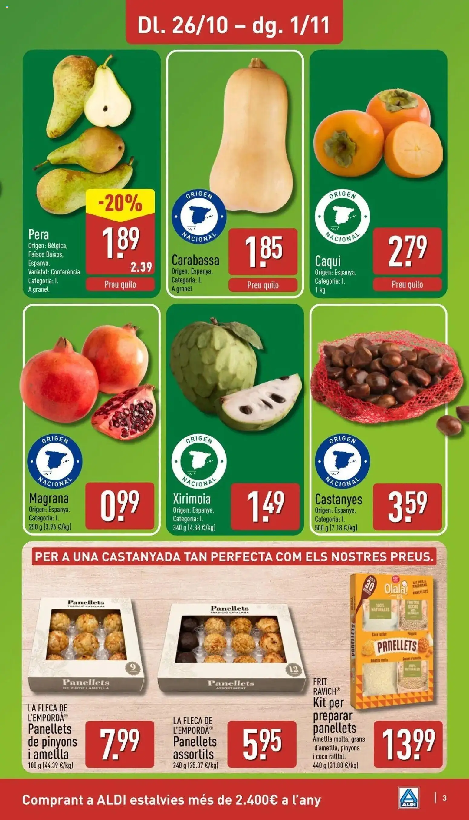Aldi - Qué poco cuesta comprar bien │ válido desde el 26/10/2026 | Página: 3 | Productos: Coco, Caqui