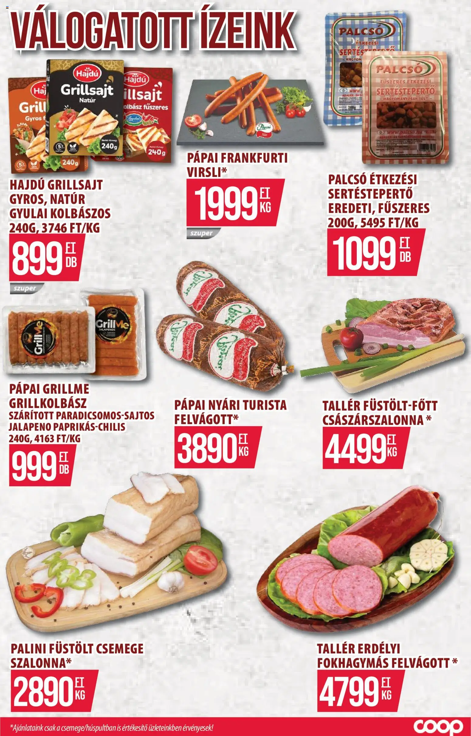 COOP Szolnok akciós ujság - amely érvényes a következő dátumtól: 11.06.2026 | Oldal: 10 | Termékek: Grillkolbász, Grill, Császárszalonna, Felvágott