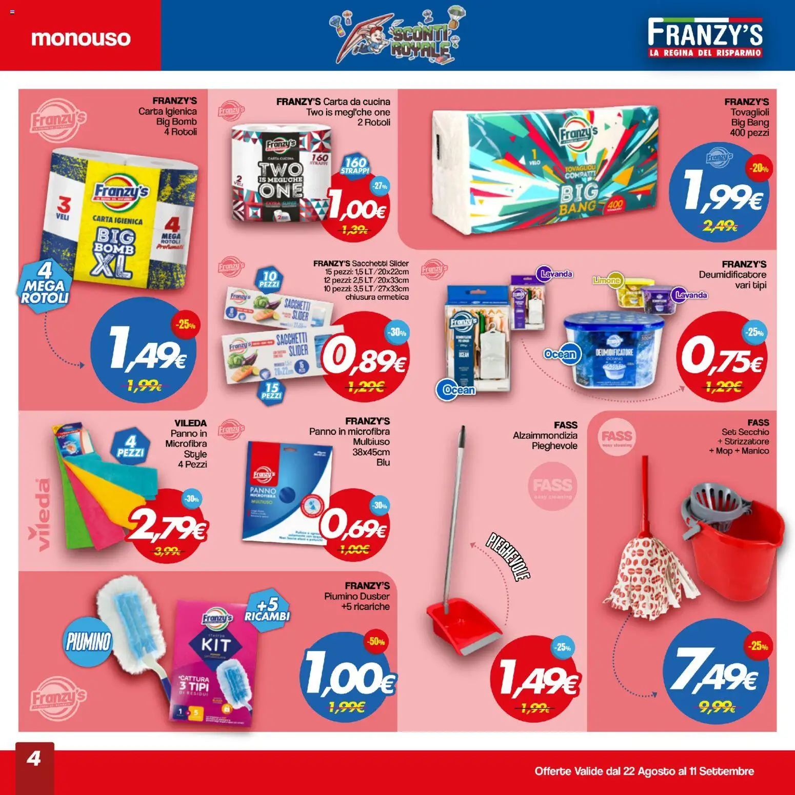 Volantino Franzy's del 22/08/2026 | Pagina: 4