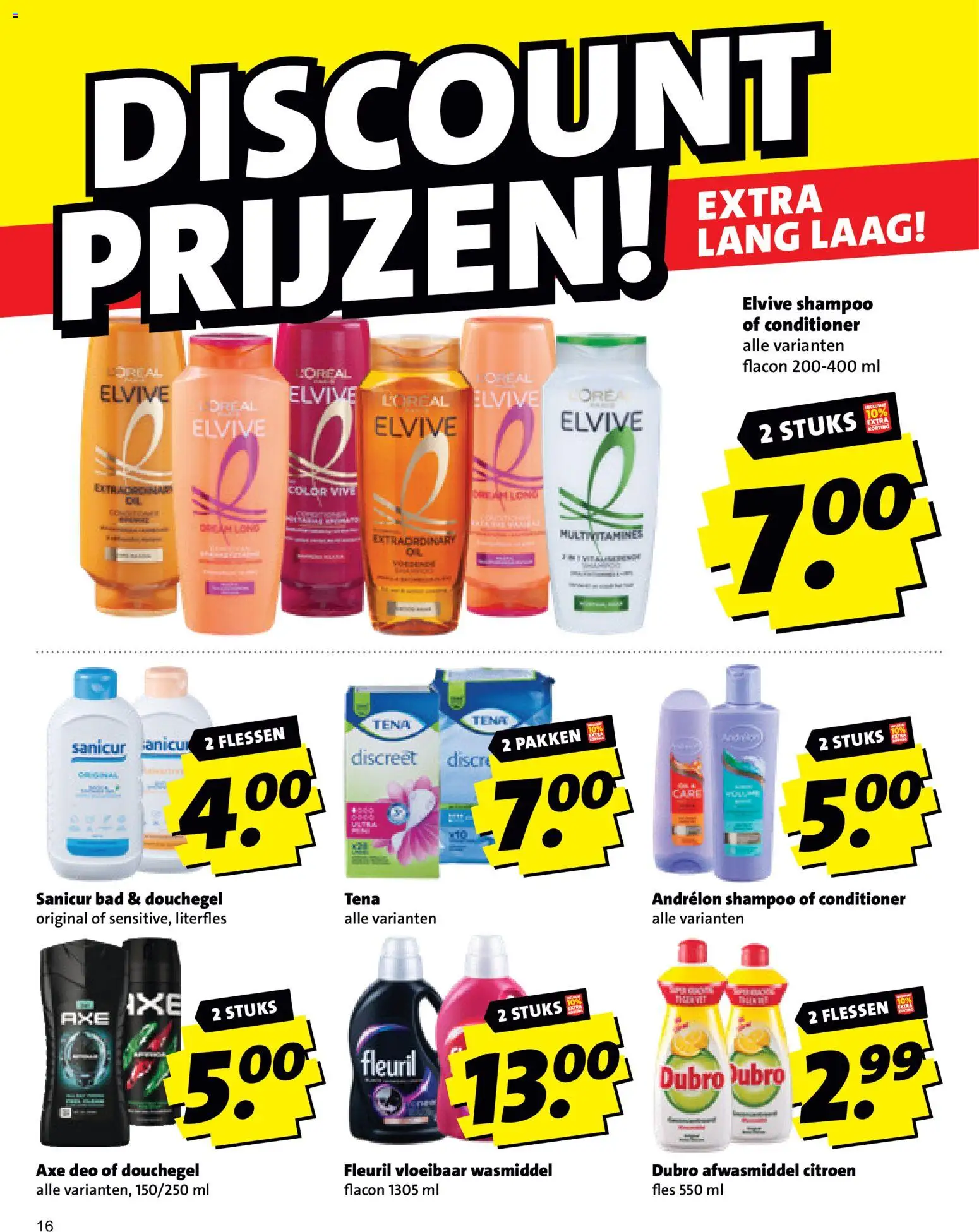 {H1} | Pagina: 16 | Producten: Vloeibaar wasmiddel, Fles, Conditioner, Douchegel