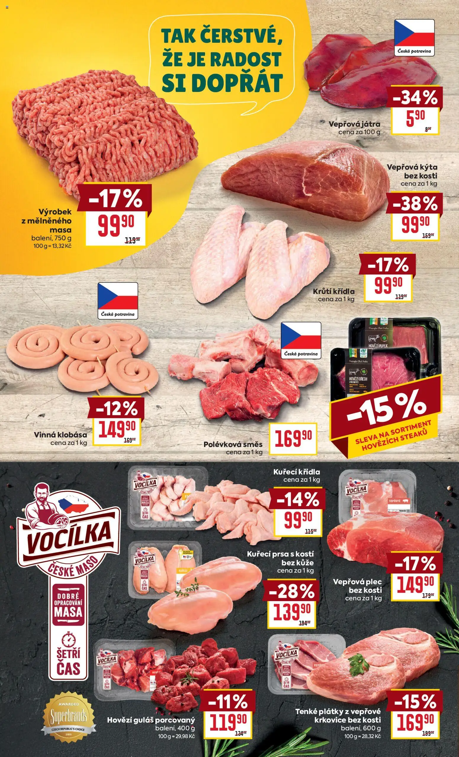 Billa Velký leták od 04.03.2026 | Strana: 8 | Produkty: Kýta bez kosti, Vepřová plec, Guláš, Kýta