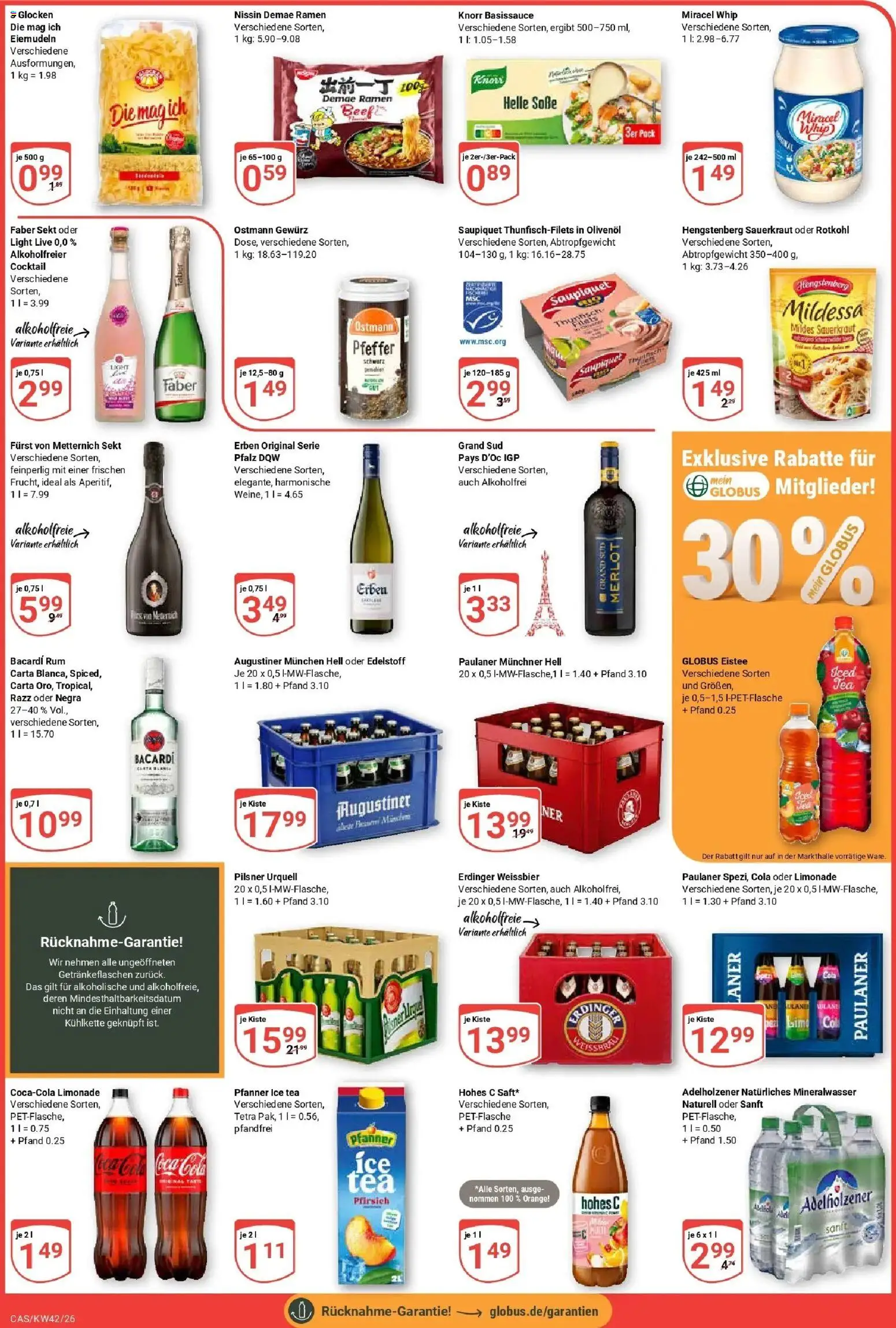 Globus Prospekt Castrop-Rauxel (ab 12.10.2026) » Angebote online | Seite: 4 | Produkte: Furst von metternich, Cola, Rum, Pilsner urquell