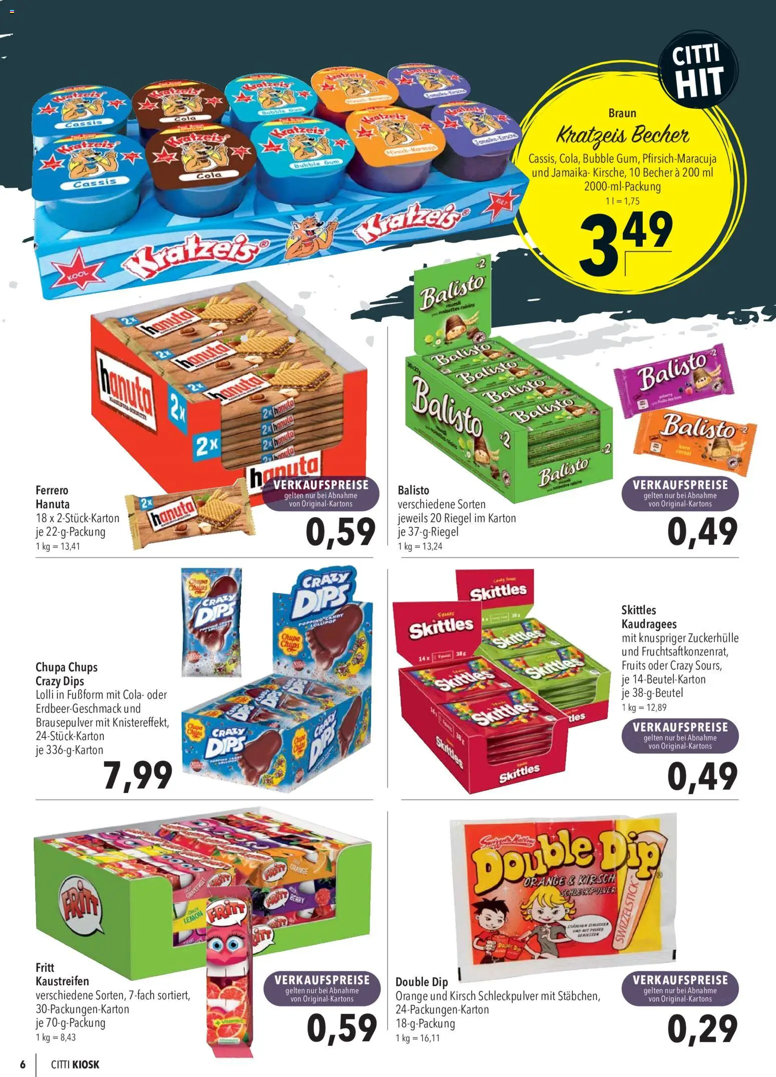 CITTI Markt Kioskwerbung – gültig ab 01.07.2026 | Seite: 6 | Produkte: Cola, Grapefruit