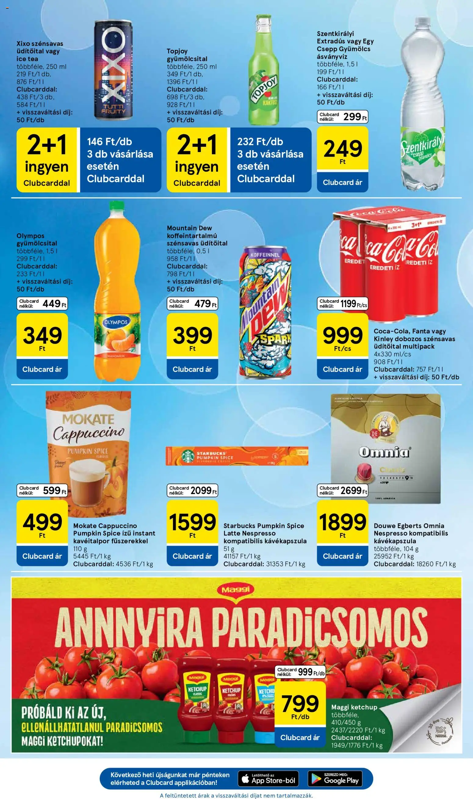 Tesco akciós ujság - amely érvényes a következő dátumtól: 2026.10.01. | Oldal: 23 | Termékek: Kávékapszula, Fanta, Ice tea, Ásványvíz