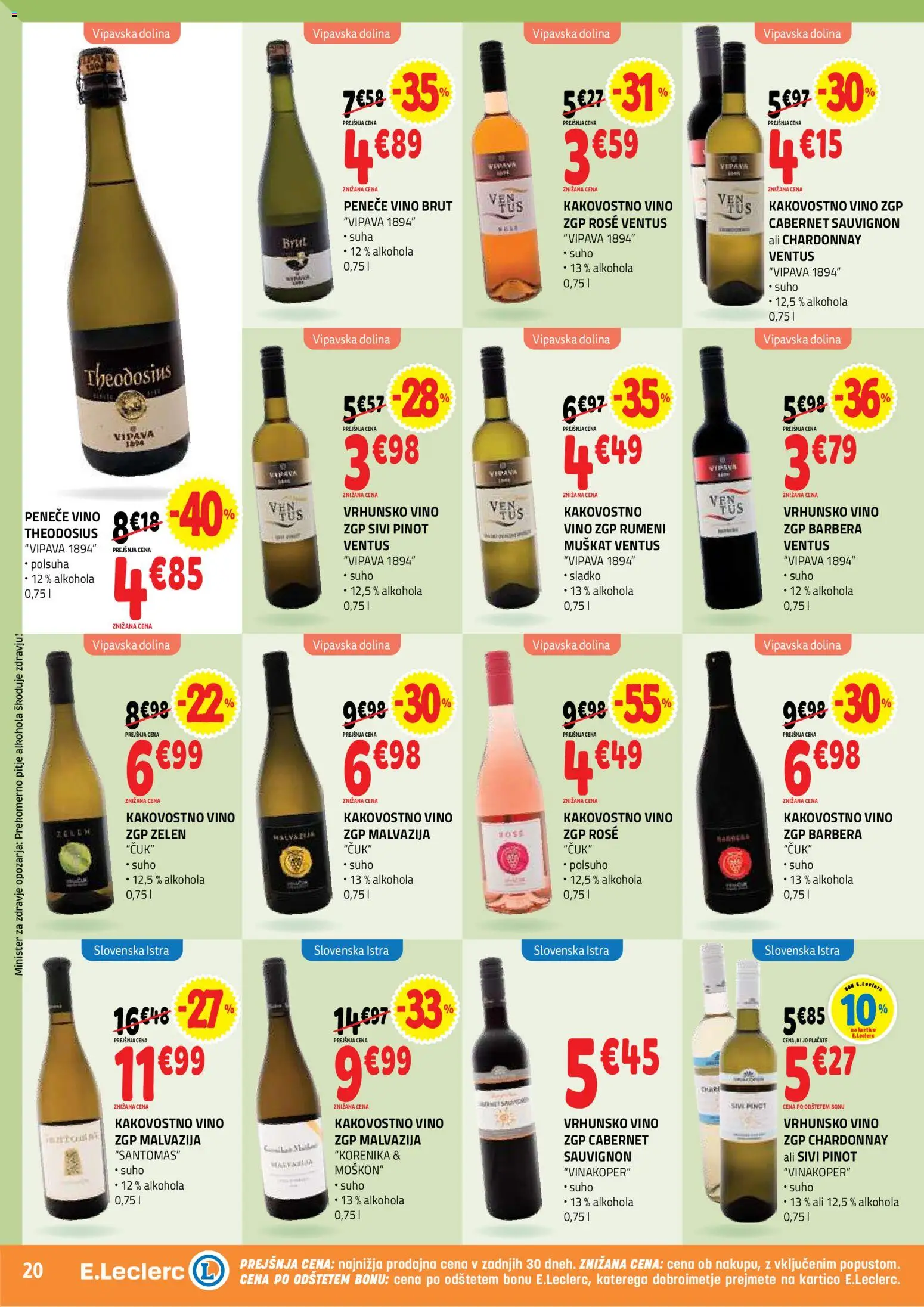 Novi E.leclerc katalog ponudbe – veljaven od 15.07.2026 | Stran: 20 | Izdelki: Vino