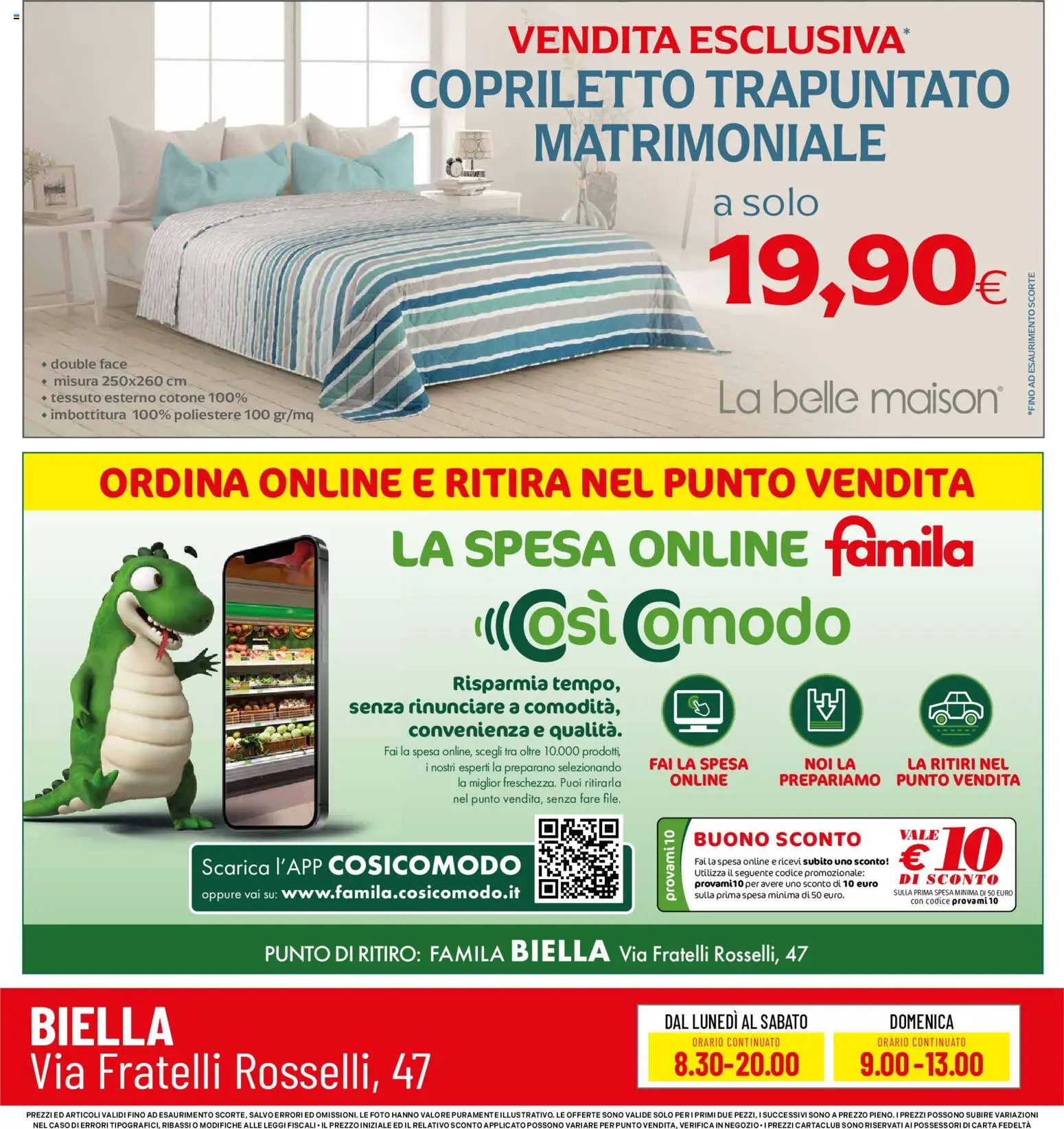 Volantino Famila del 14/09/2026 | Pagina: 32 | Prodotti: Copriletto