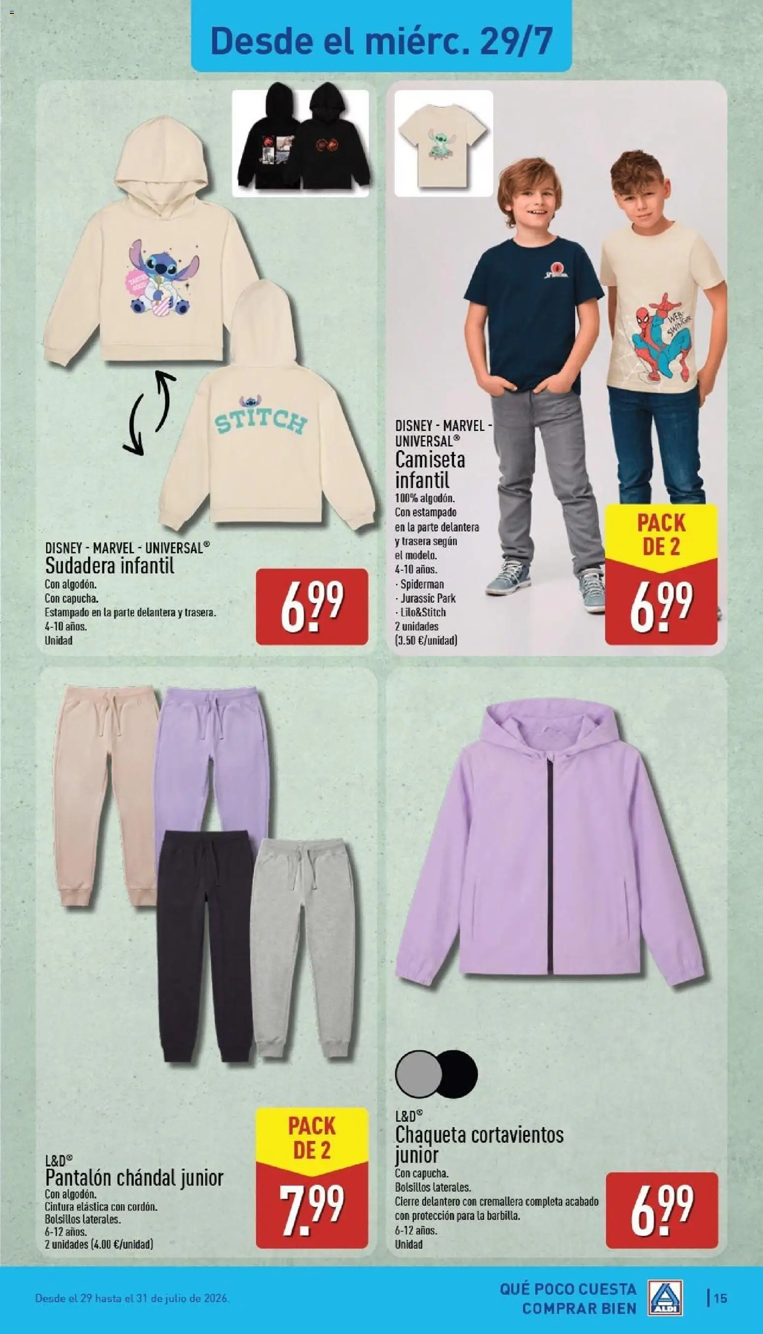 Aldi folleto Baleares │ válido desde el 27/07/2026 | Página: 15 | Productos: Sudadera, Chaqueta