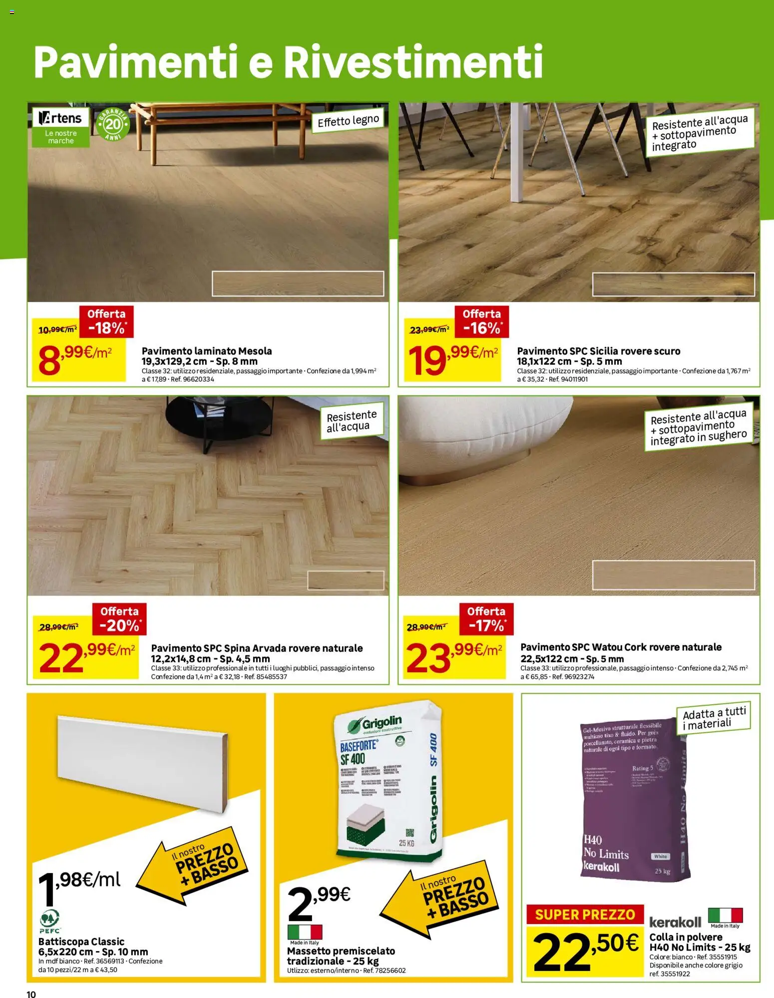 Volantino Leroy Merlin del 06/10/2026 | Pagina: 10 | Prodotti: Pavimento, Colla, Basso
