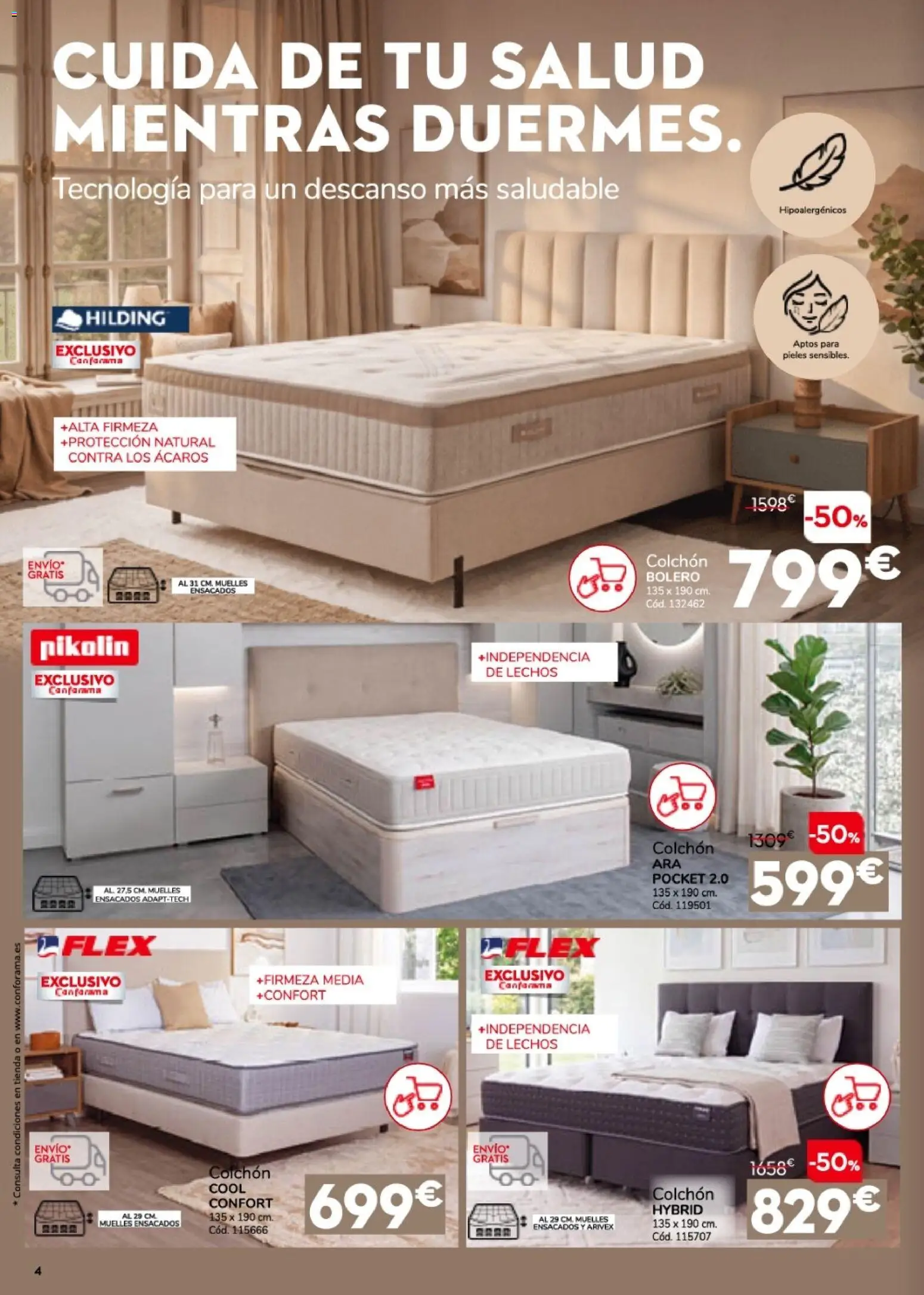 Conforama folleto │ válido desde el 30/07/2026 | Página: 4 | Productos: Colchon