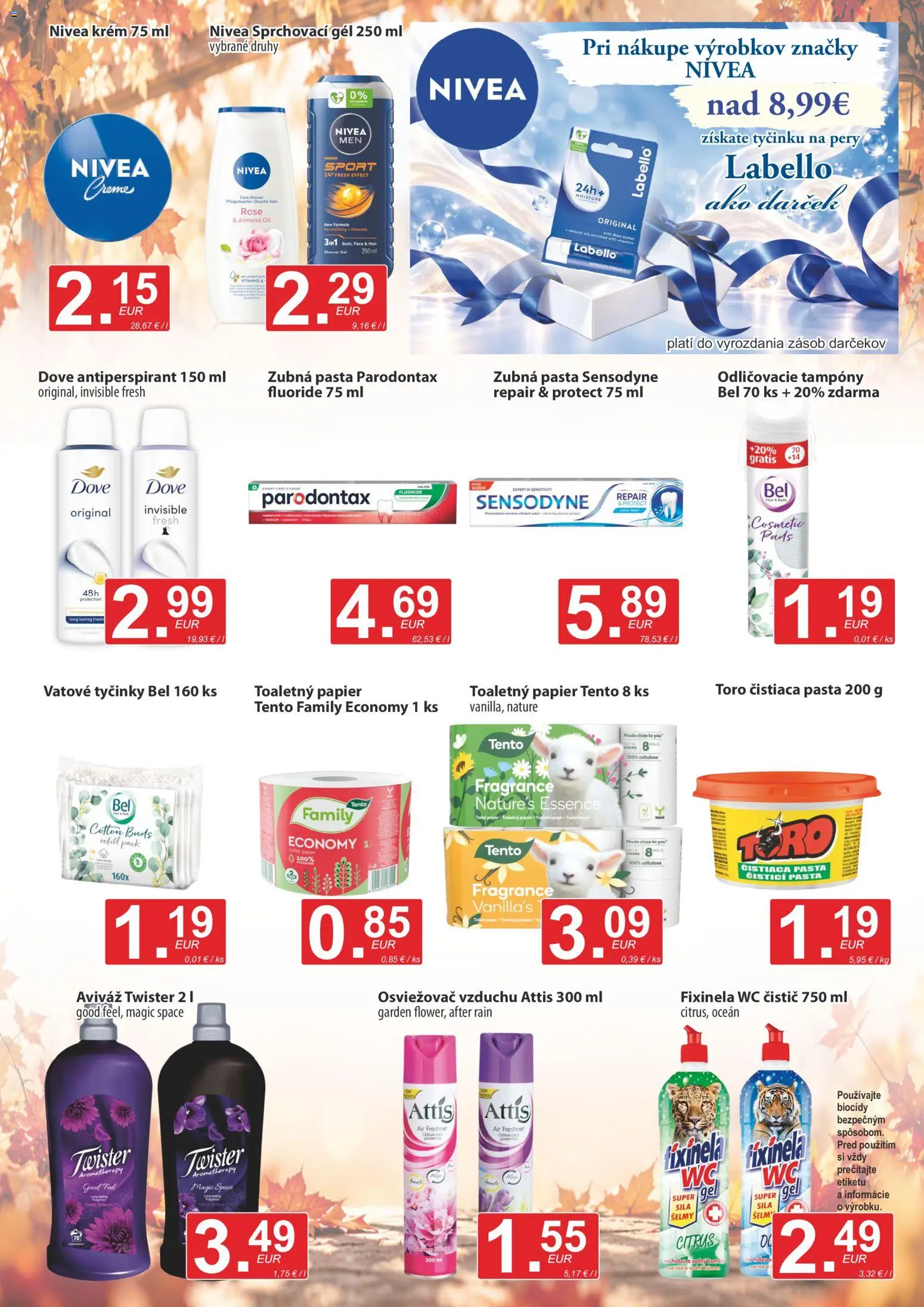Nové CBA Verex akcie – leták je platný od 15.10.2026 | Strana: 11 | Produkty: Osviežovač vzduchu, Wc, Zubná pasta, Krém