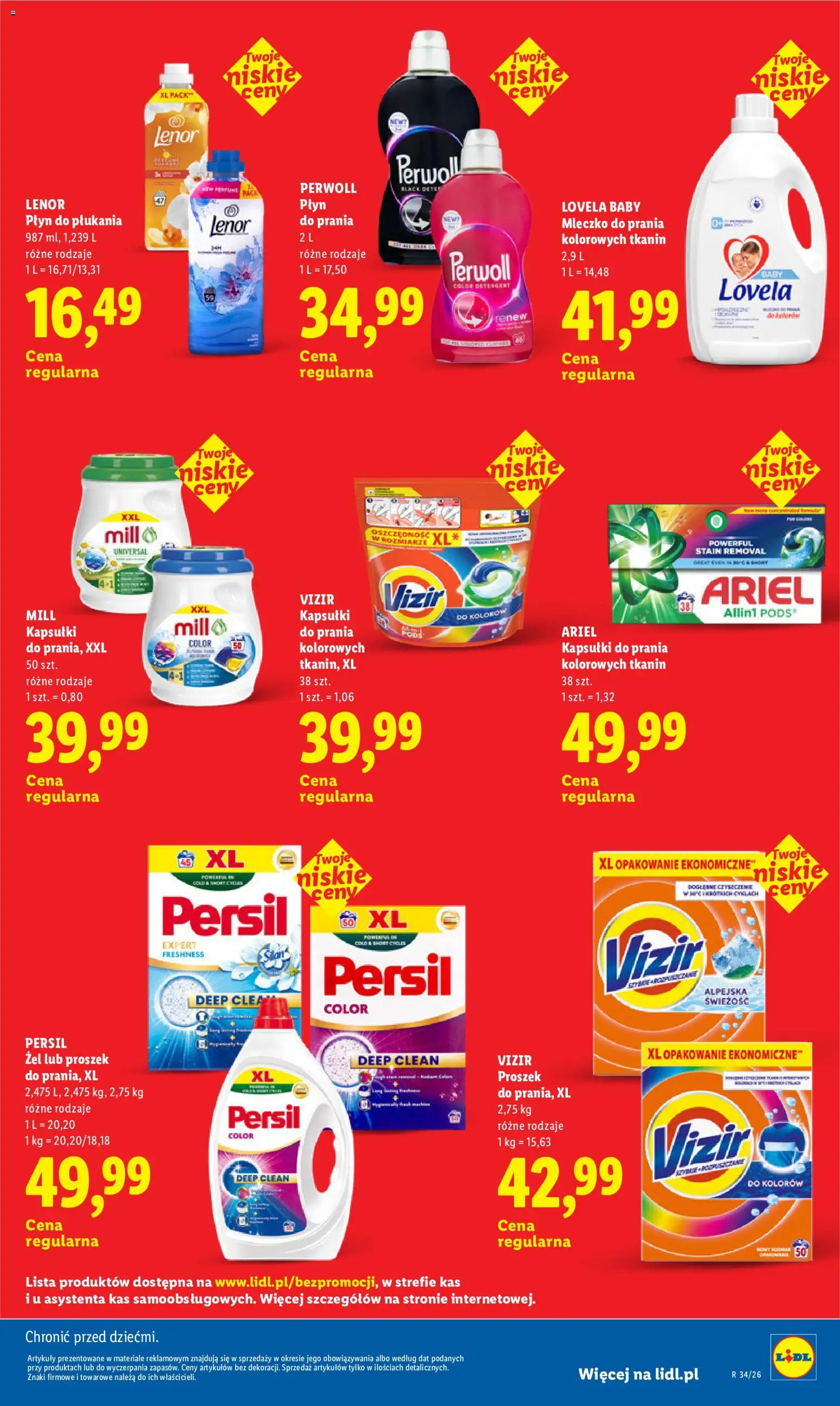 Lidl Polsko leták - Oszczędzaj każdego dnia od 22.08.2026 | Strana: 11 | Produkty: Lenor, Ariel, Lovela, Persil
