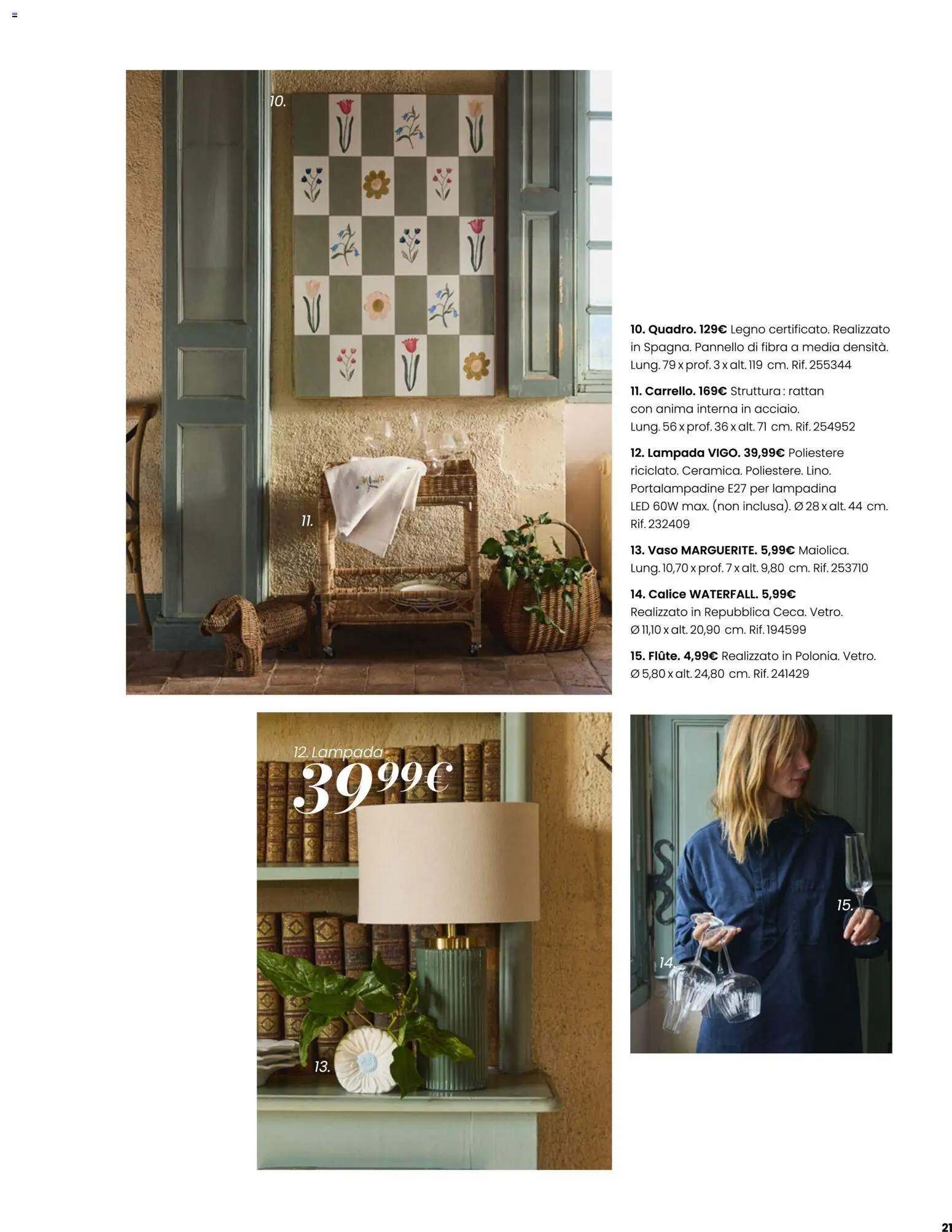 Volantino Maisons du Monde del 23/09/2026 | Pagina: 21 | Prodotti: Calice, Vaso, Lampada