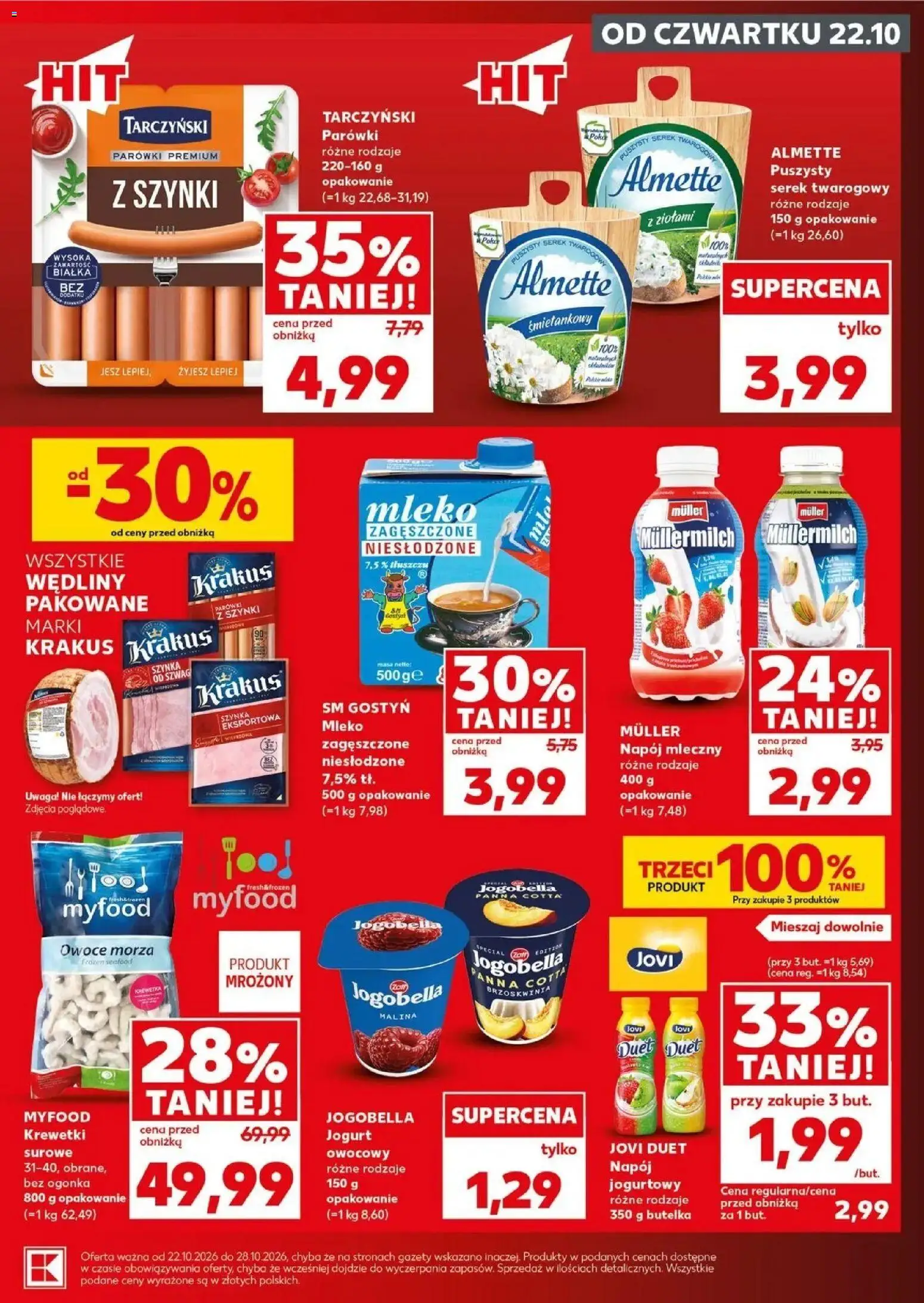 Kaufland gazetka - Mocny start od 26.10.2026 - od jutra PDF | Strona: 9 | Produkty: Mleko zagęszczone niesłodzone, Gazety, Szynka, Napój mleczny