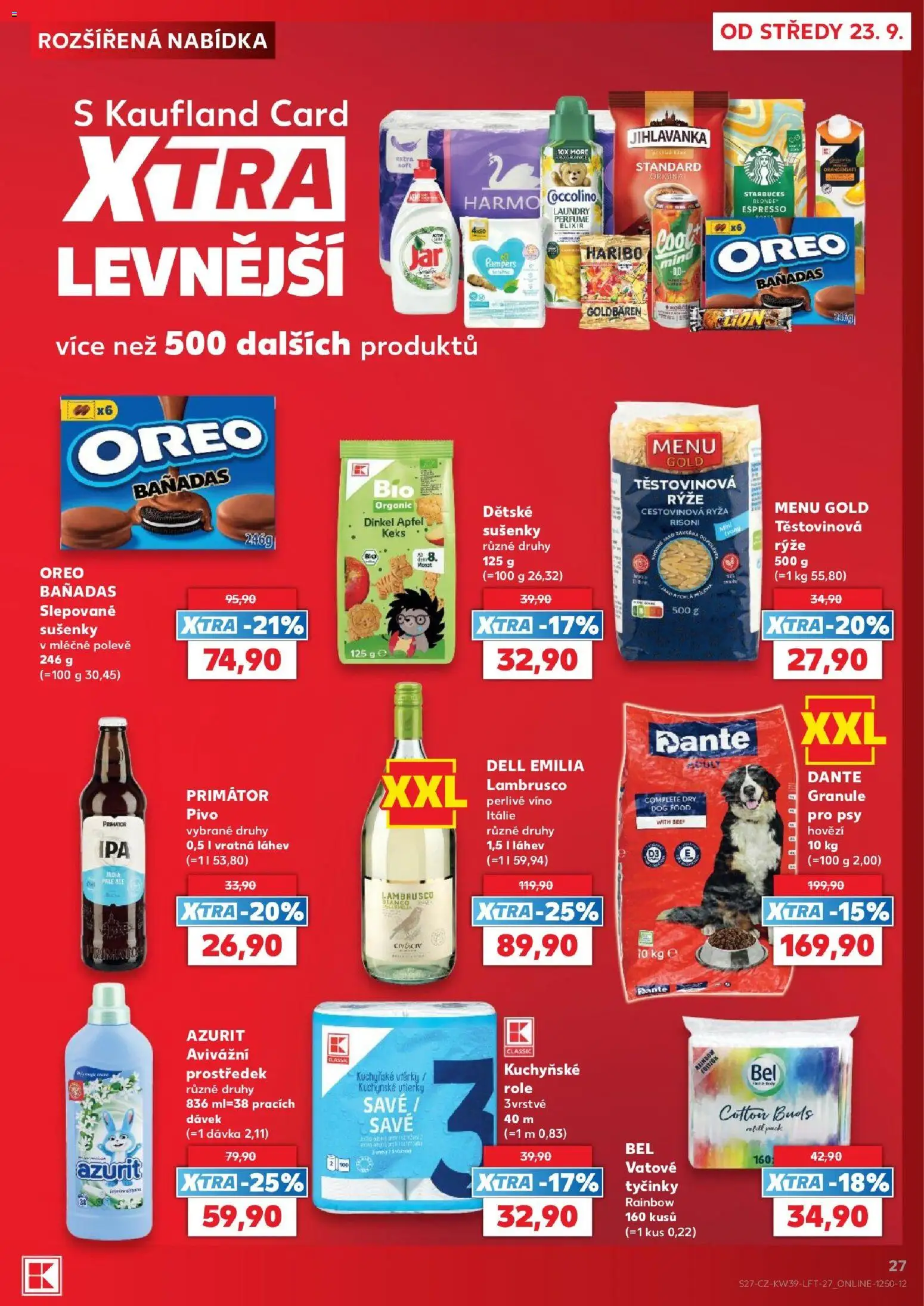 Kaufland leták - Kolín od 23.09.2026 | Strana: 27 | Produkty: Víno, Cookies, Coccolino, Oreo