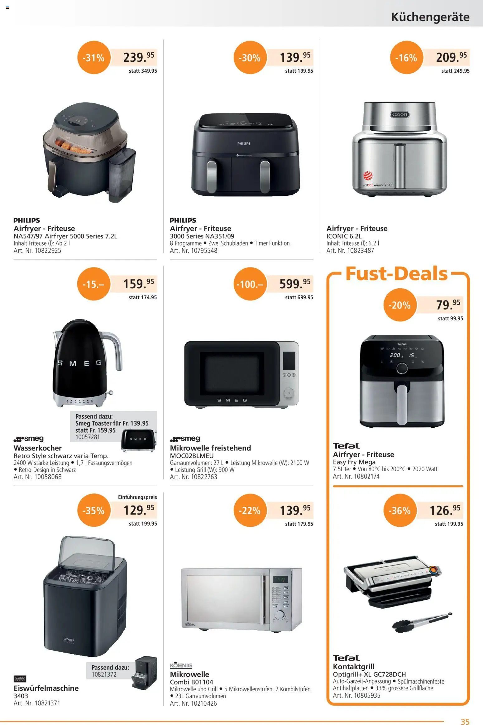 Fust aktionen – gültig ab 26.05.2026 | Seite: 35 | Produkte: Toaster, Wasserkocher, Grill, Philips