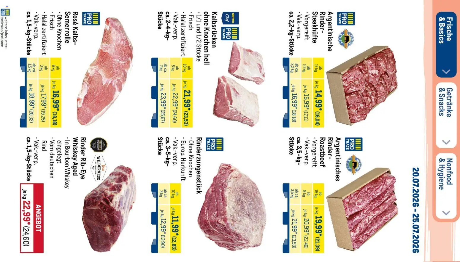 Metro Prospekt – gültig ab 20.07.2026 | Seite: 2 | Produkte: Roastbeef, Bourbon, Whiskey