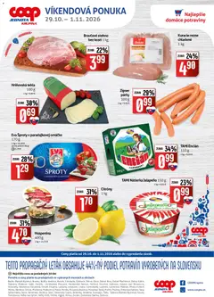 COOP Jednota leták platný od 29.10.2026