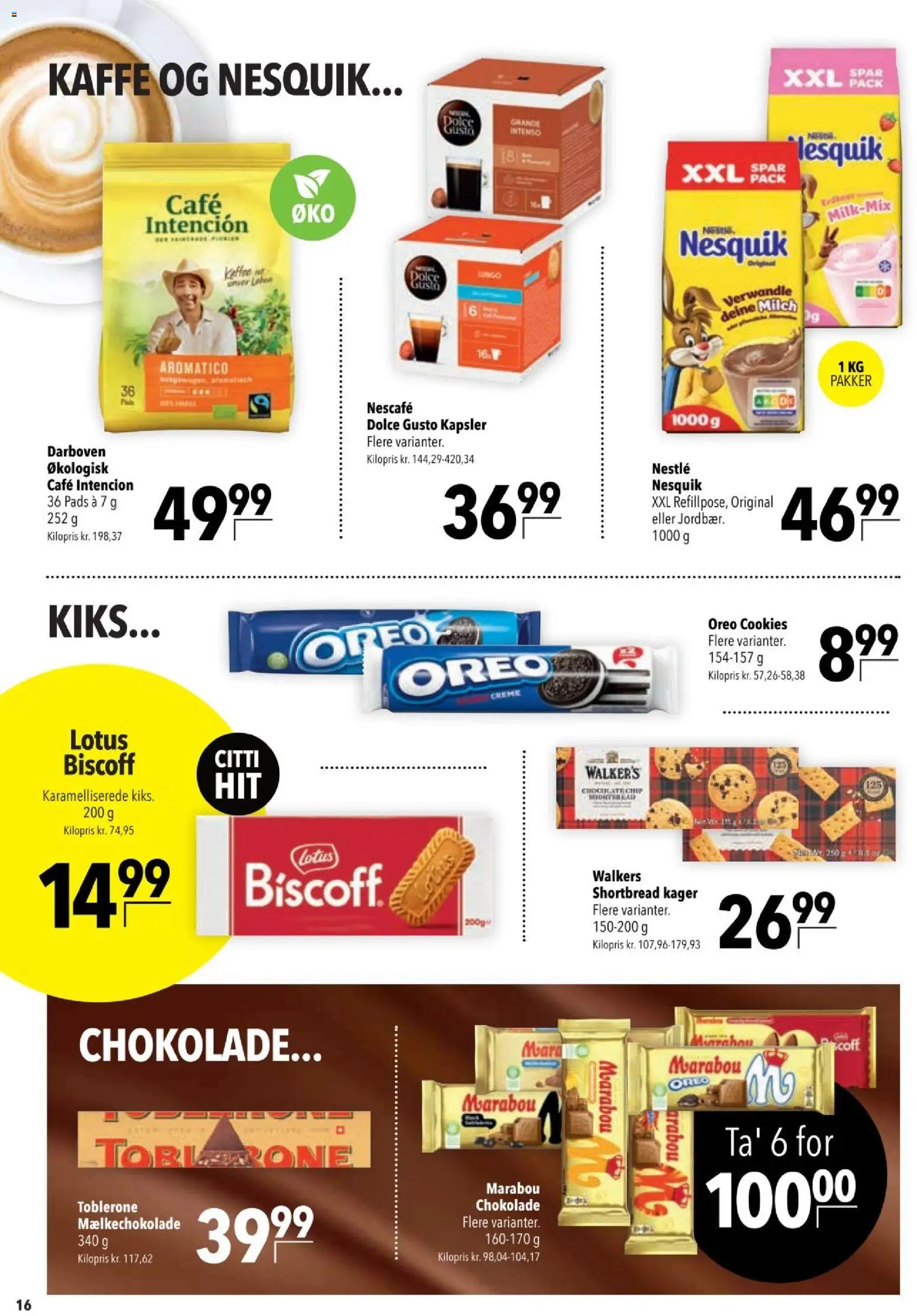 CITTI tilbudsavis – gyldig fra 15/07/2026 | Side: 16 | Produkter: Kiks, Kaffe, Cookies, Kager