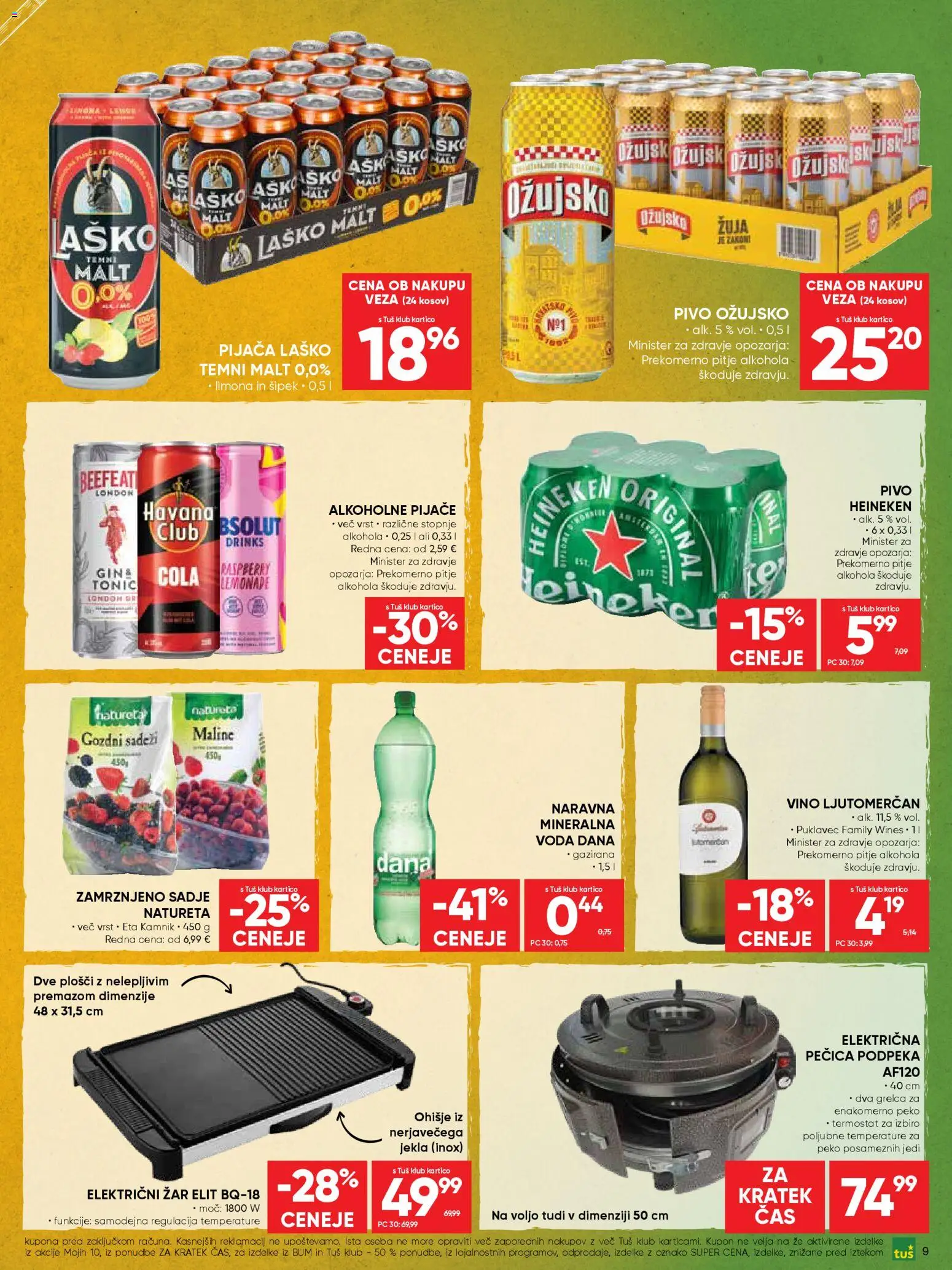 Novi Tuš katalog ponudbe – veljaven od 15.04.2026 | Stran: 9 | Izdelki: Zar, Termostat, Pivo, Voda