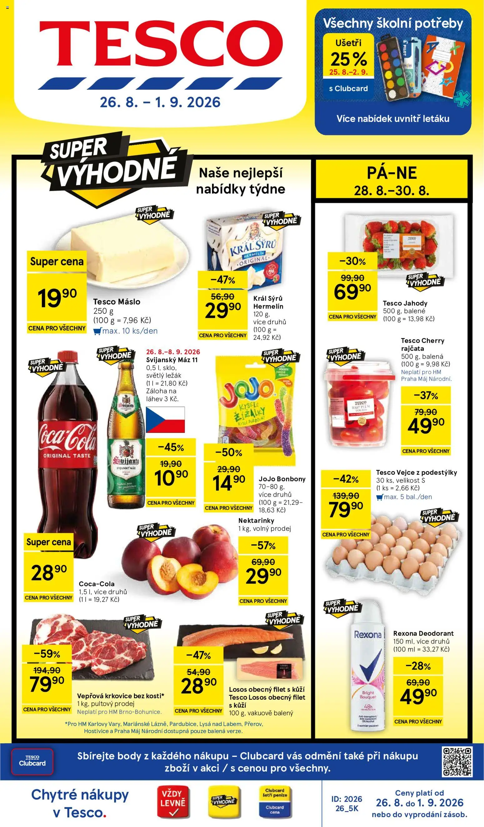 Tesco leták - Hypermarket od 26.08.2026 | Strana: 1