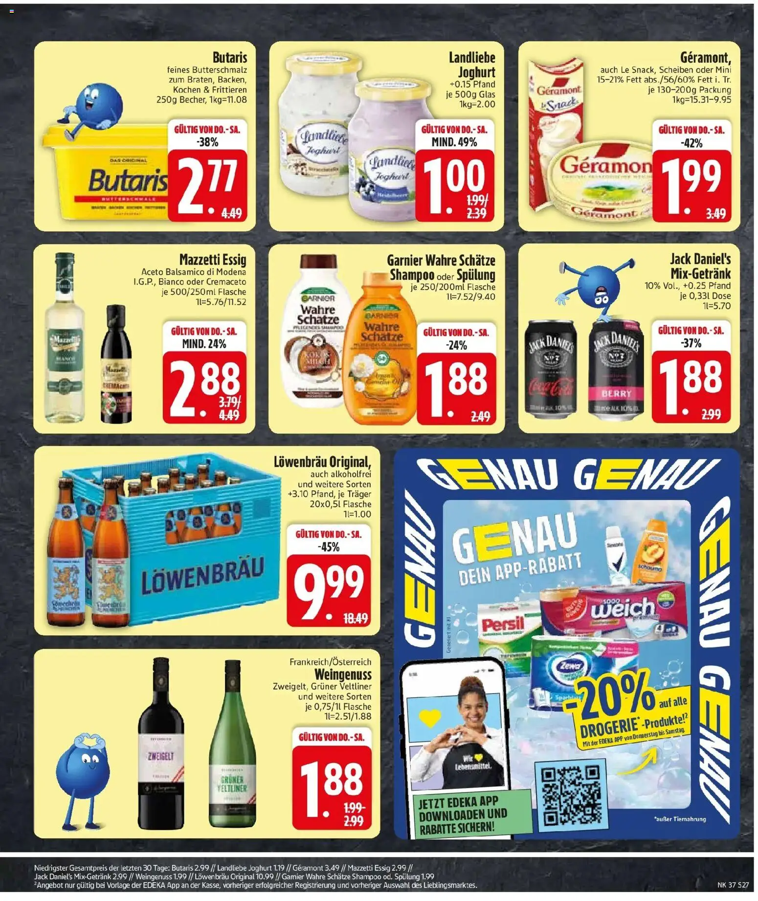 Edeka Prospekt Hunderdorf (ab 07.09.2026) » Angebote Online | Seite: 31 | Produkte: Butterschmalz, Joghurt, Spülung, Landliebe joghurt