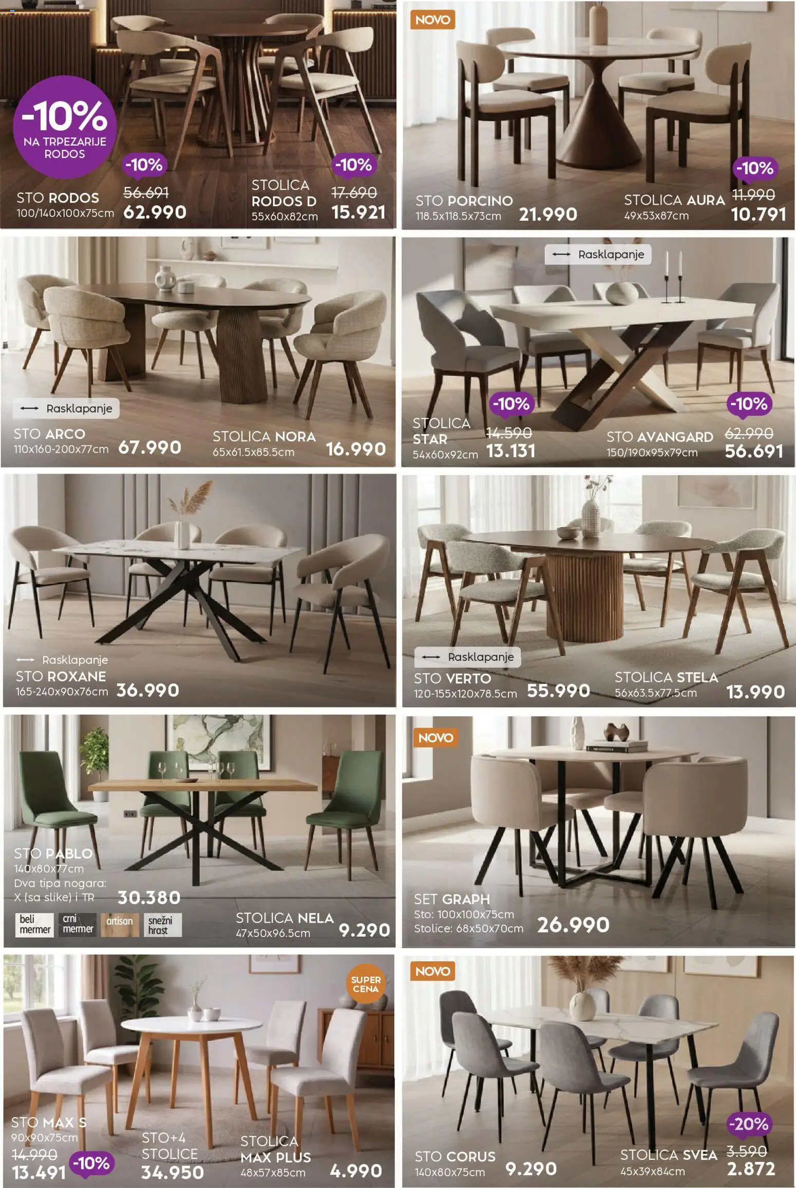 Matis katalog - važi od 01.05.2026 | Strana: 18 | Proizvode: Sto, Stolica
