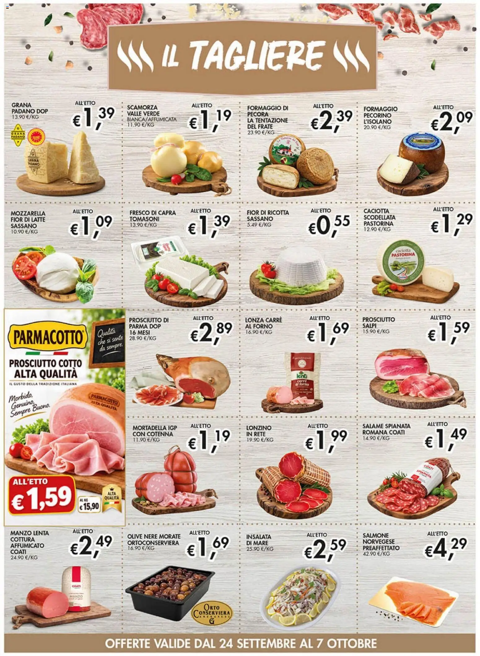 Volantino Coal del 24/09/2026 | Pagina: 8 | Prodotti: Insalata, Olive, Prosciutto, Lenti