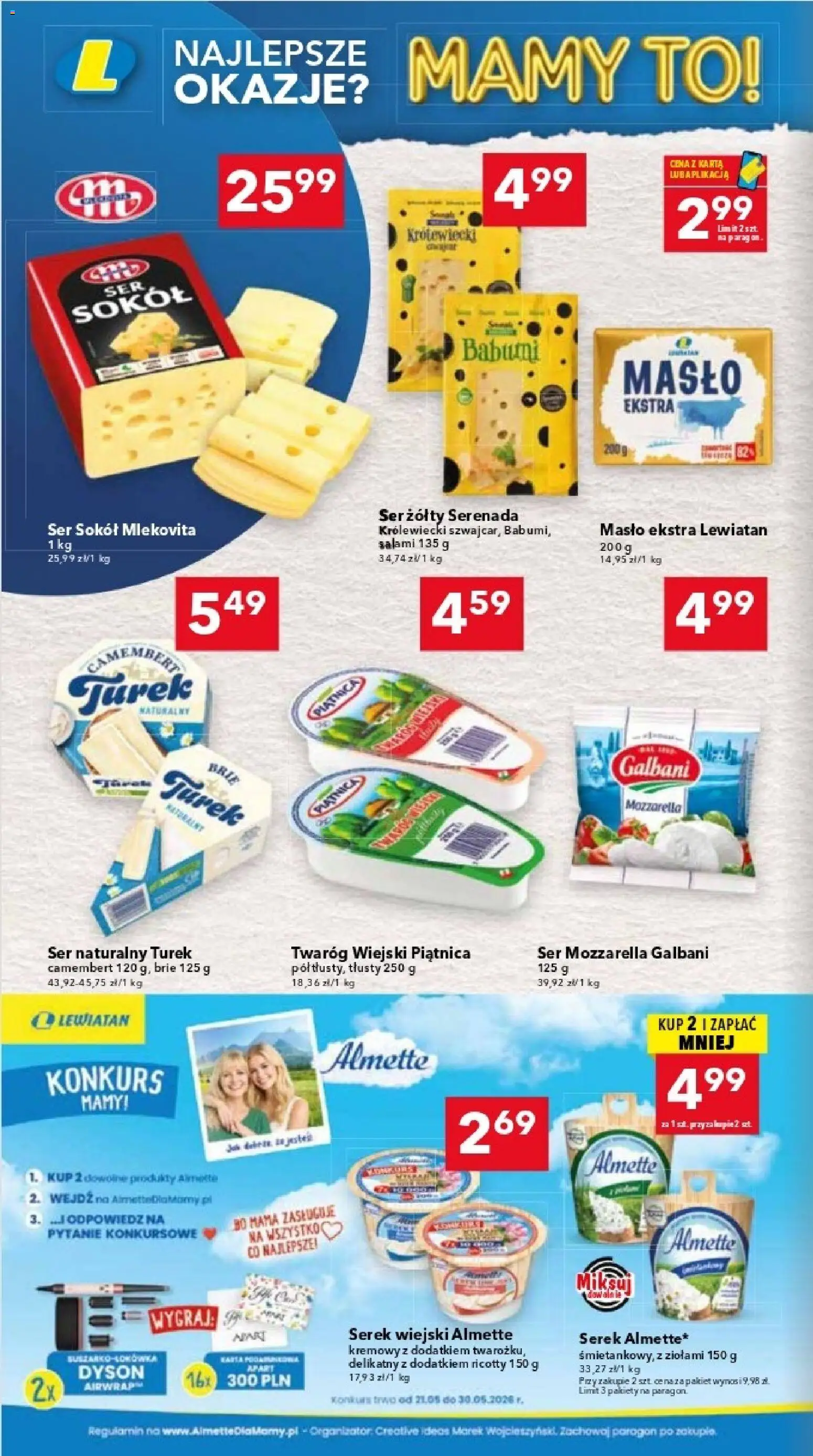 Lewiatan gazetka - Warszawa od 21.05.2026 | Strona: 6 | Produkty: Karta, Camembert, Masło, Mozzarella