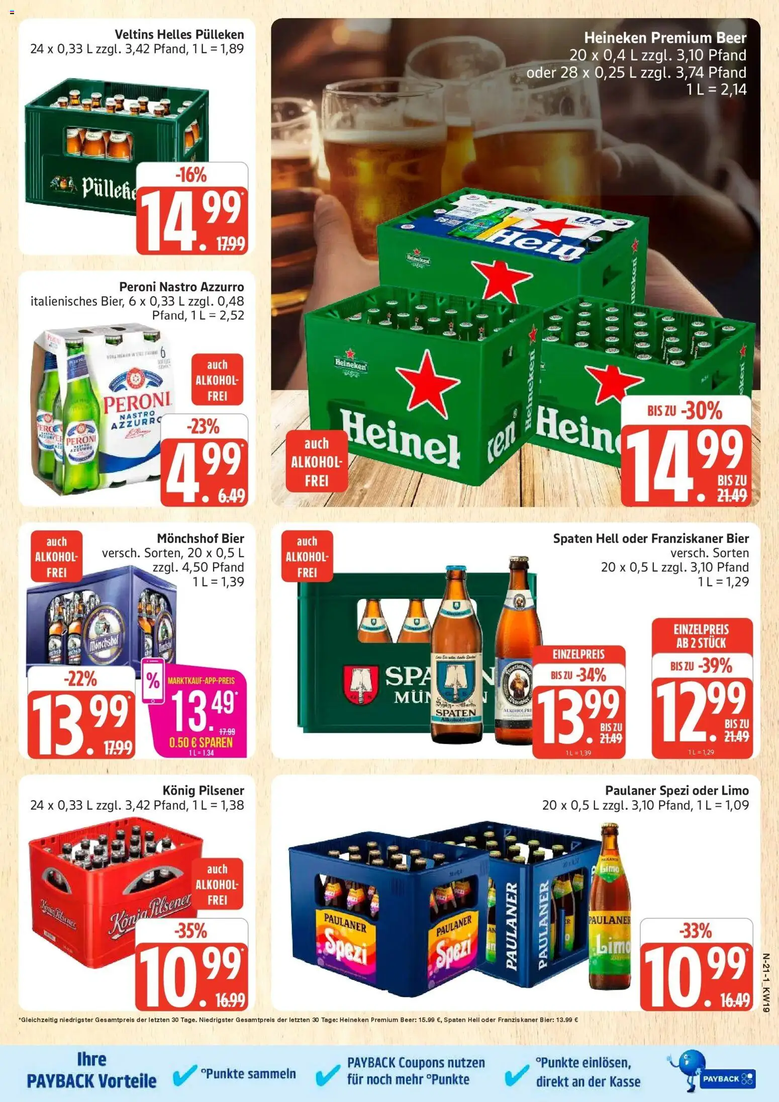 Marktkauf Prospekt Cuxhaven	 – gültig ab 04.05.2026 | Seite: 21 | Produkte: Helles pulleken, Monchshof, Paulaner spezi, Veltins