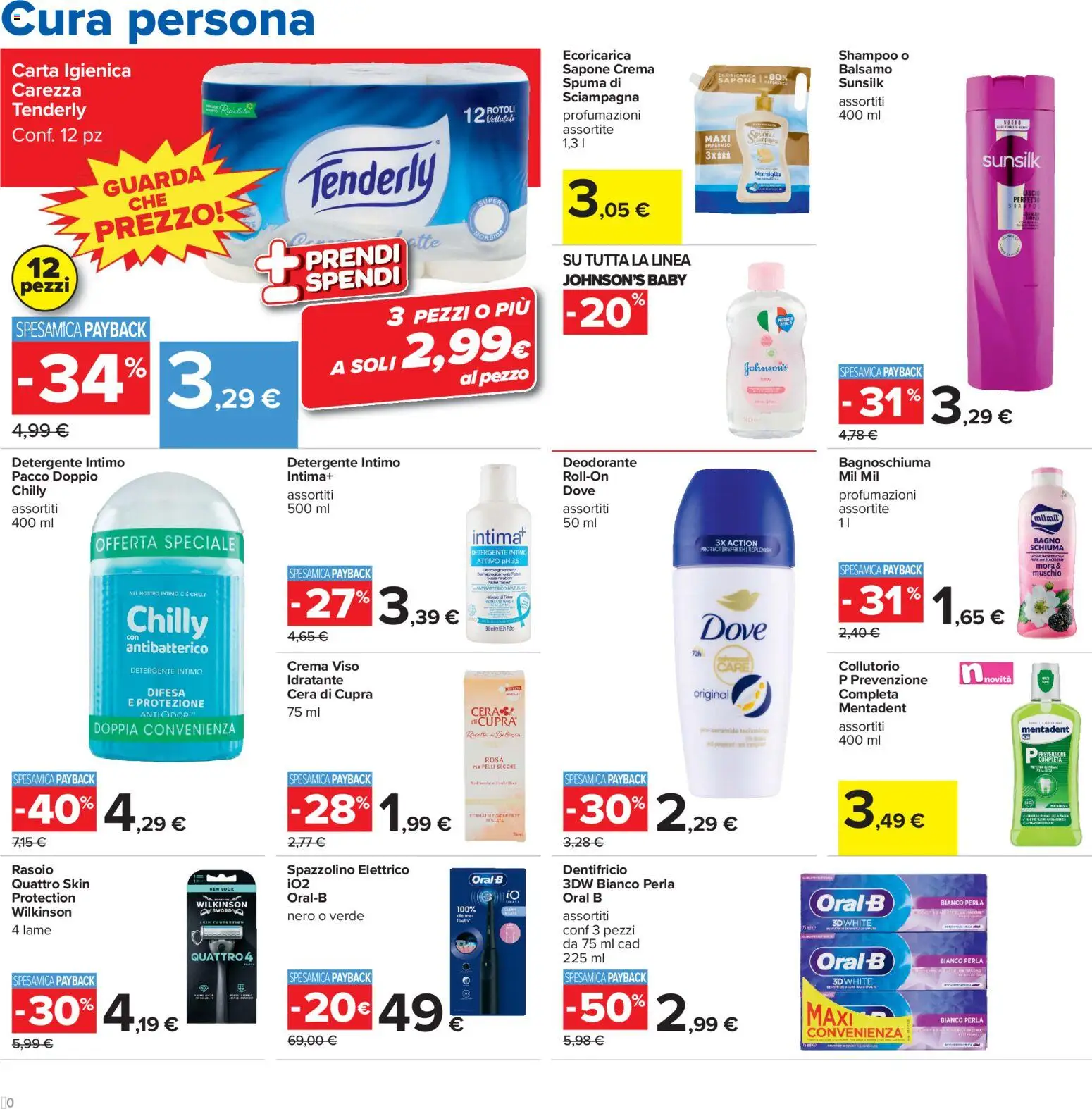 Volantino Carrefour del 23/10/2026 | Pagina: 30 | Prodotti: Bagnoschiuma, Collutorio, Intimo, Spazzolino elettrico