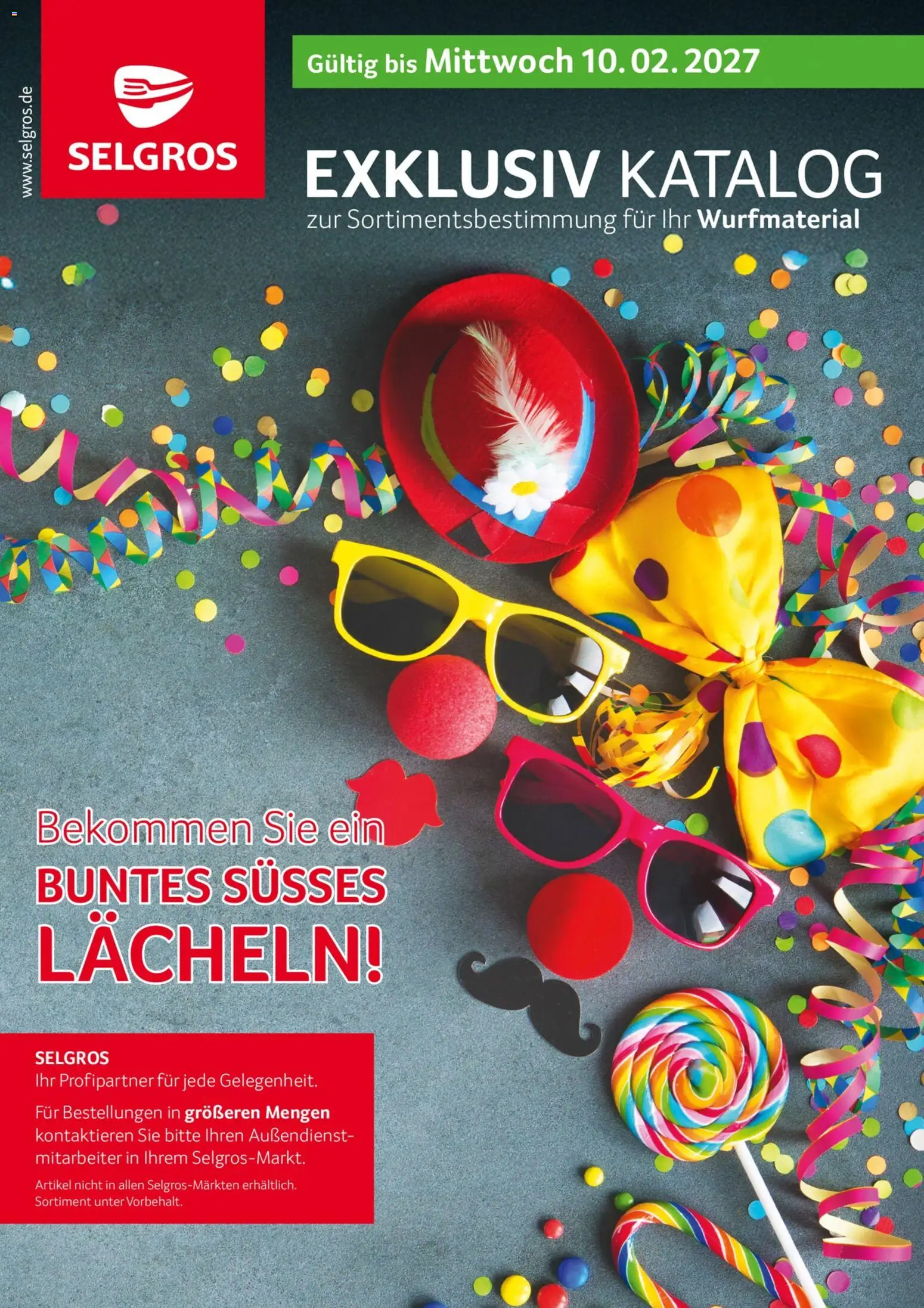 Selgros Karnevalsortiment – gültig ab 05.10.2026 | Seite: 1