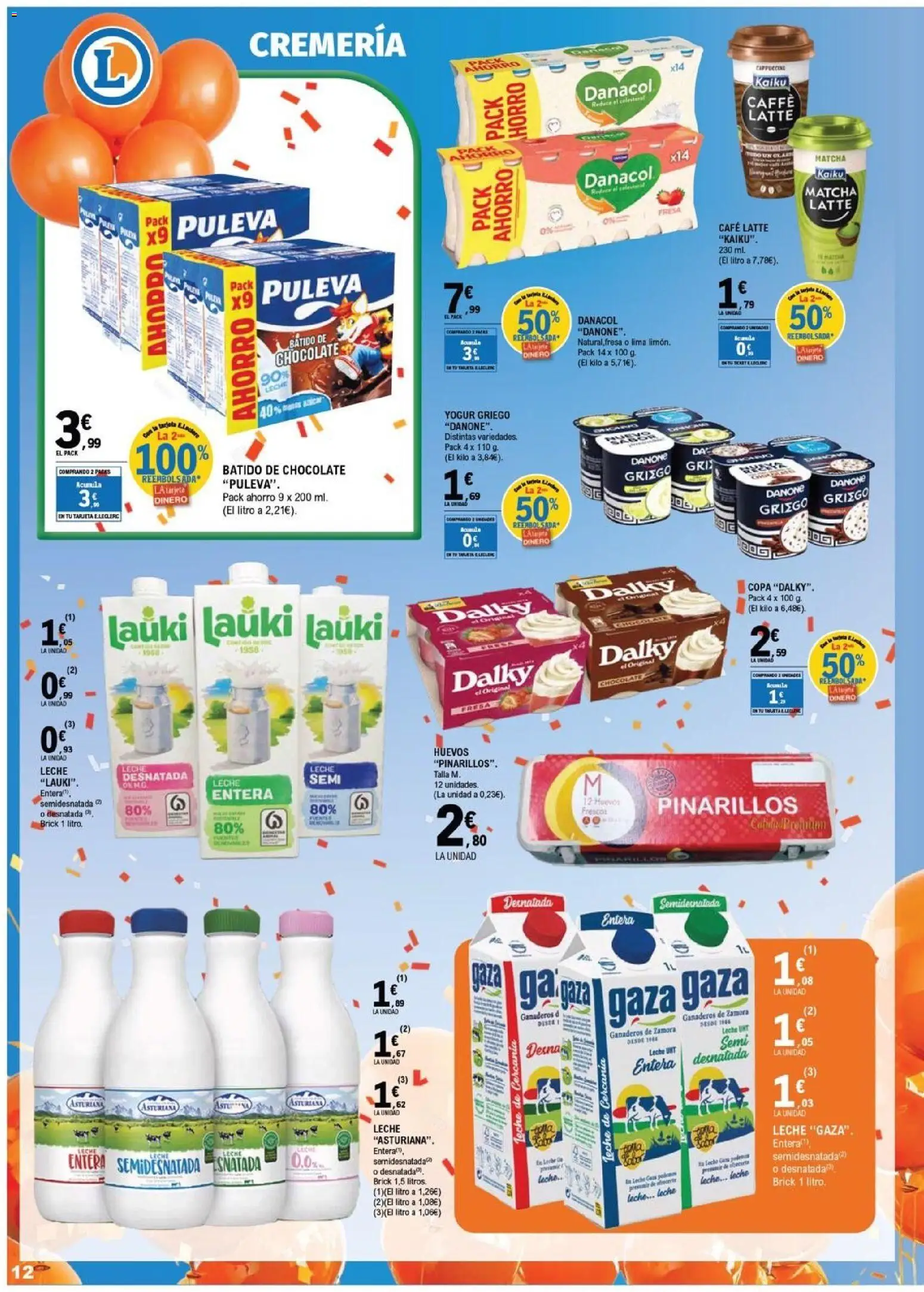 E.Leclerc folleto Salamanca │ válido desde el 01/07/2026 | Página: 12 | Productos: Leche entera, Lima, Café, Fresas