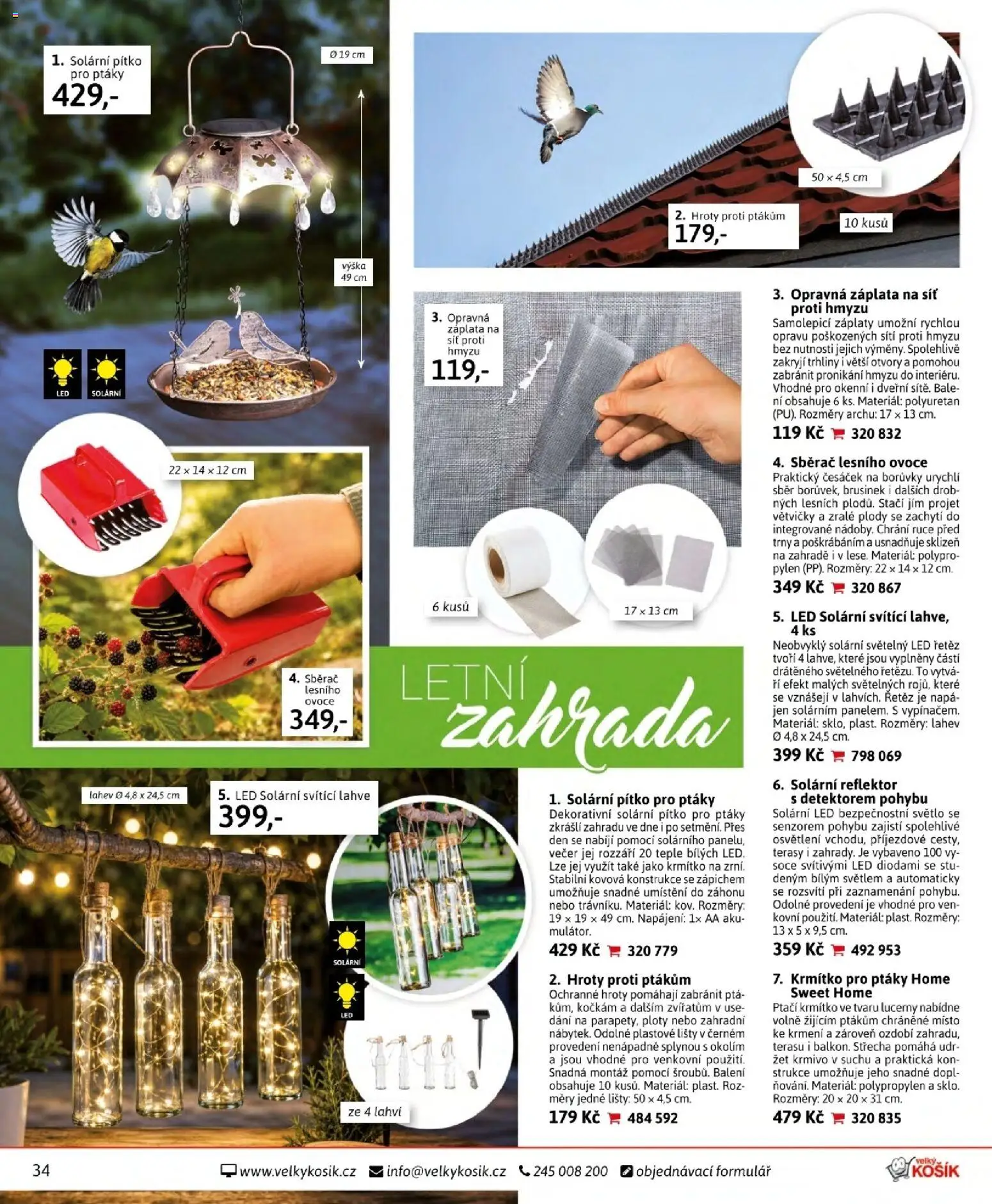 Velký Košík katalog srpen 2026 od 01.08.2026 | Strana: 34 | Produkty: Lahve, Krmítko, Reflektor, LED