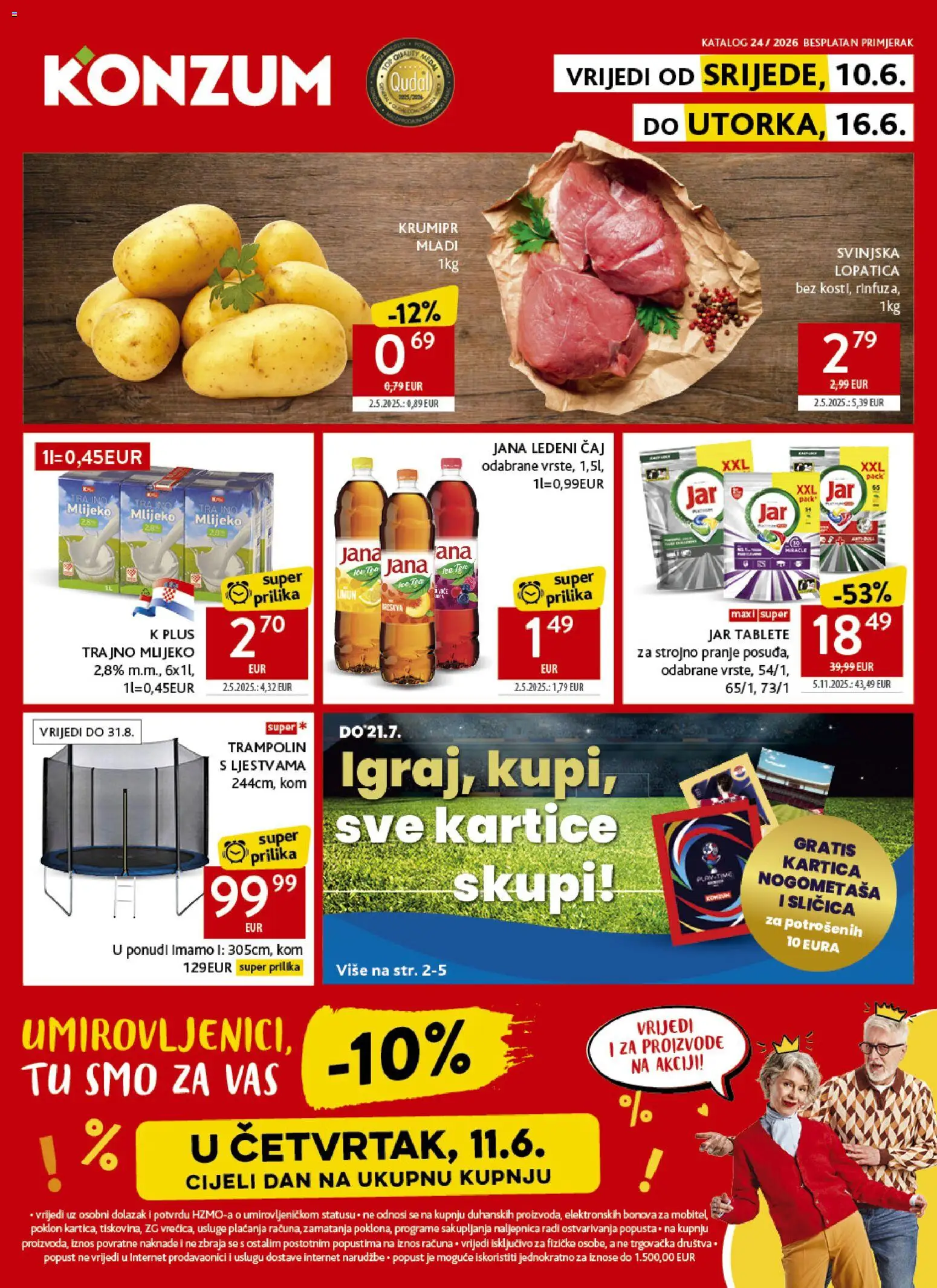 Konzum HR akciós ujság - amely érvényes a következő dátumtól: 10.06.2026 | Oldal: 1