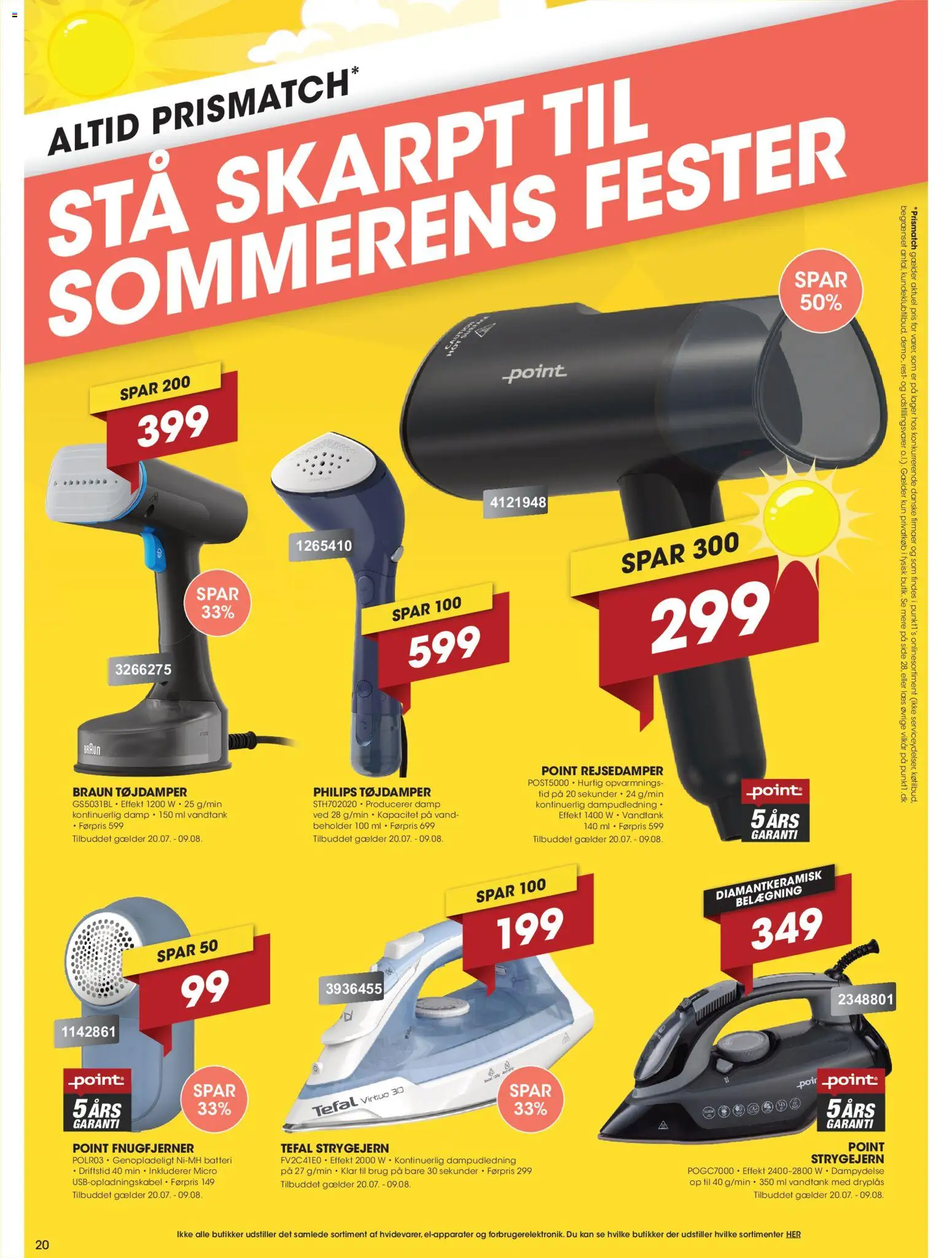Punkt1 tilbudsavis – gyldig fra 20/07/2026 | Side: 20 | Produkter: Søm, Strygejern, Batteri