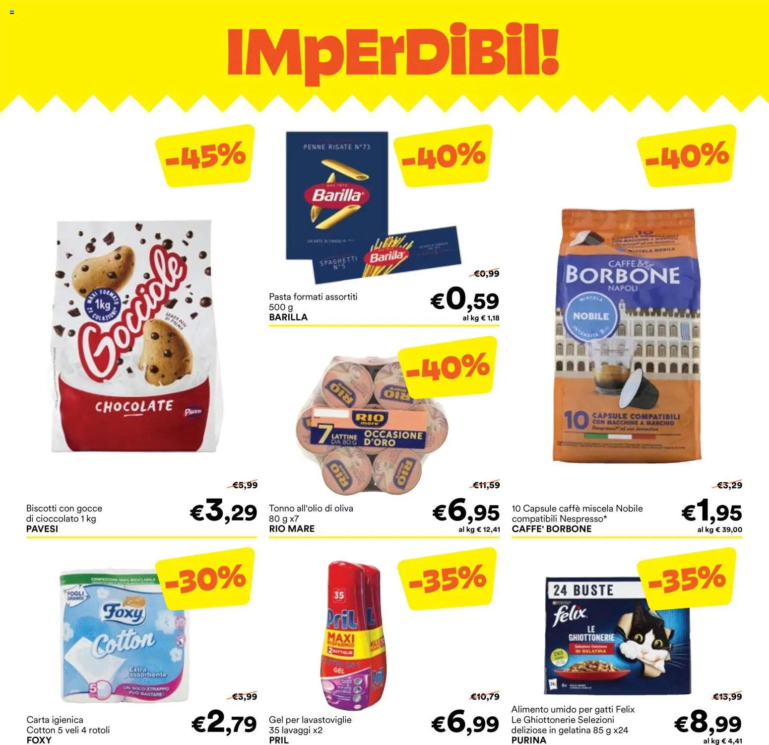Volantino Unes del 06.05.2026 | Pagina: 3 | Prodotti: Caffè, Pasta, Lavastoviglie, Tonno