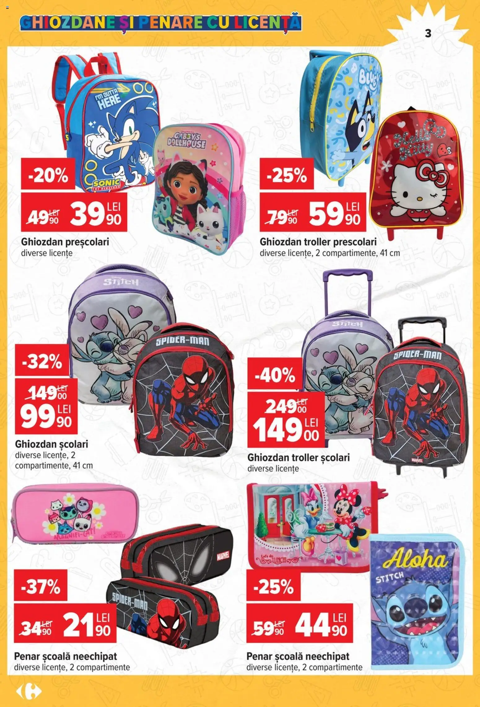Noul catalog Carrefour – valabil de la 12.08.2026 | Pagină: 3 | Produse: Ghiozdan