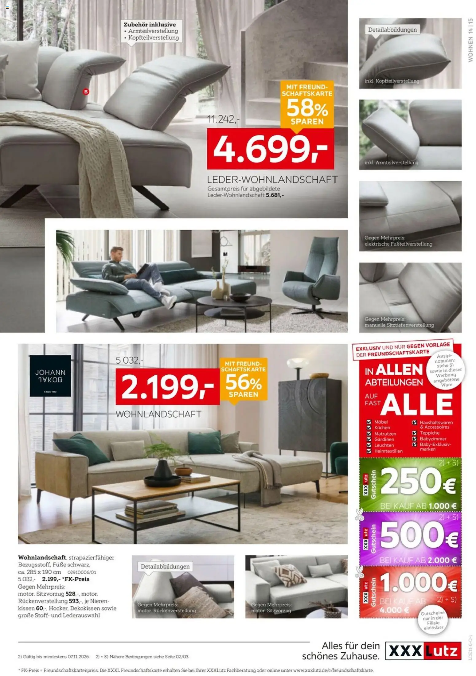 XXXLutz Polster Spezial – gültig ab 24.10.2026 | Seite: 14 | Produkte: Wohnlandschaft, Kissen, Kuchen
