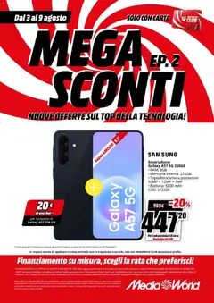 Anteprima del volantino Media World volantino valido a partire dal 03/08/2026 | Pagina: 7 | Prodotti: Top, Smartphone, Fotocamera, Samsung