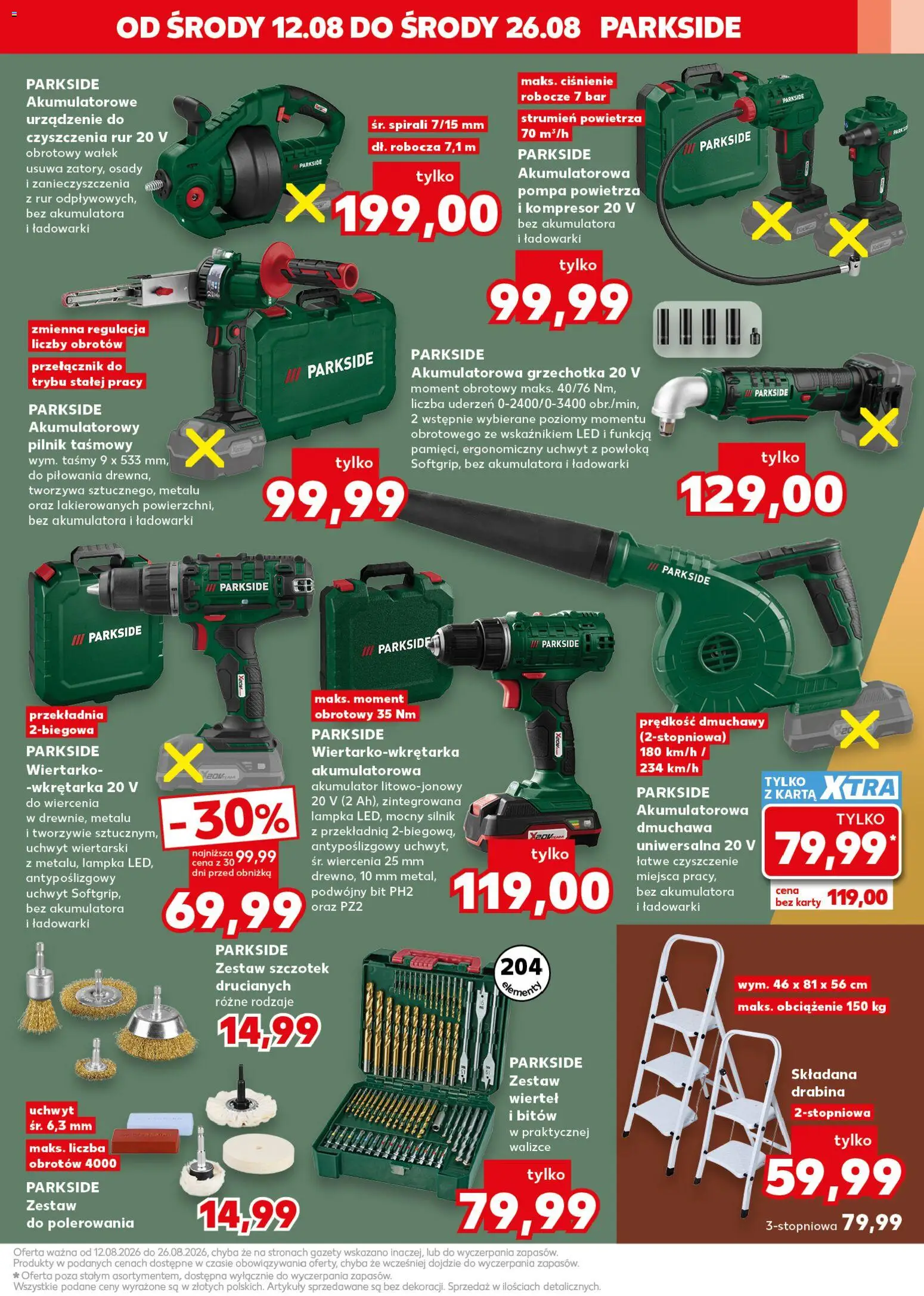Kaufland gazetka - Złap Okazje od 12.08.2026 | Strona: 5 | Produkty: Karta, Drabina, Akumulatorowa pompa, Gazety